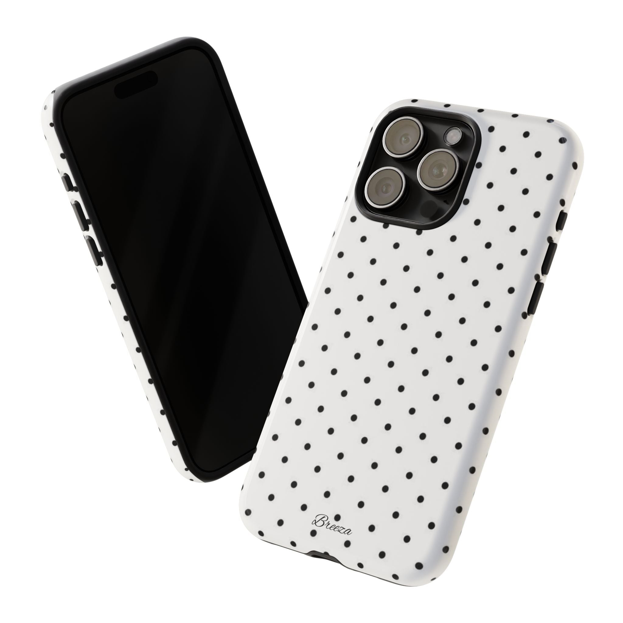 White & Black Polka Dot Phone Case