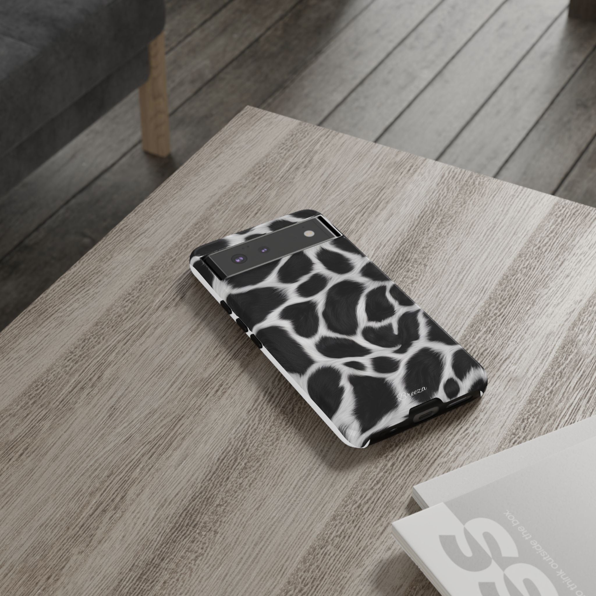 Furry Cow Print Phone Case