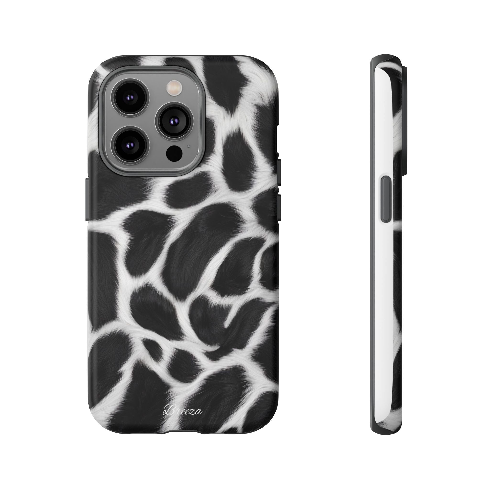 Furry Cow Print Phone Case