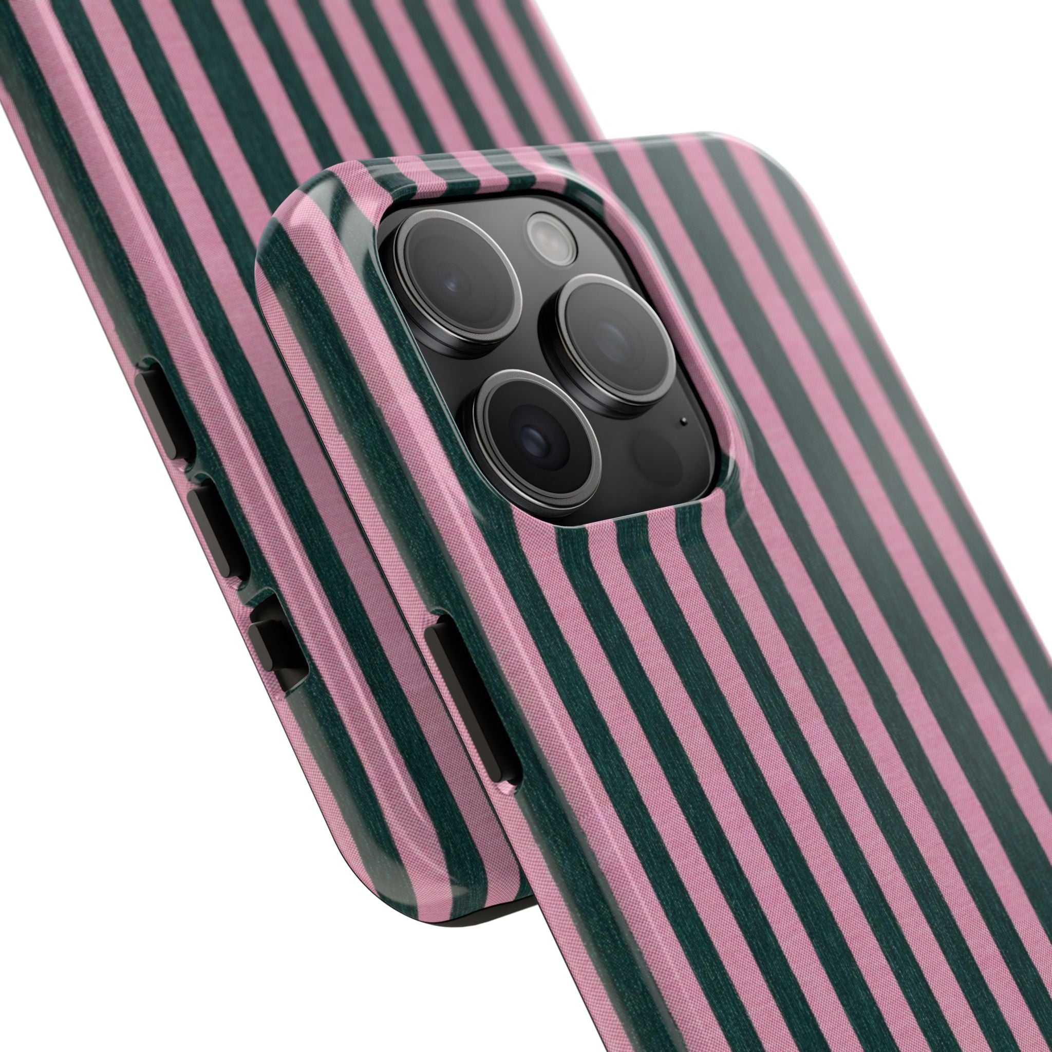 Pink & Green Striped Case