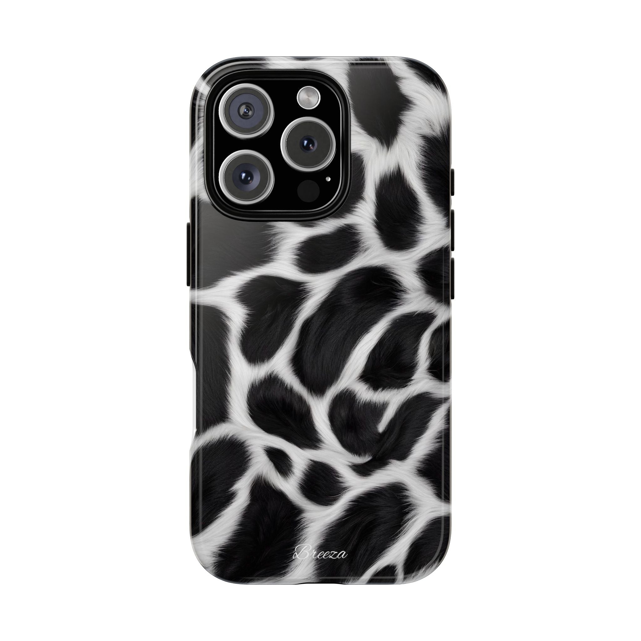 Furry Cow Print Phone Case