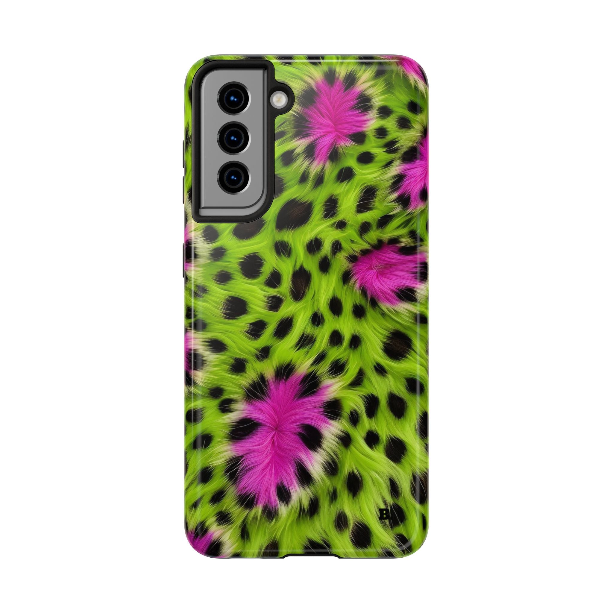Bold Green & Pink Animal Fur Case