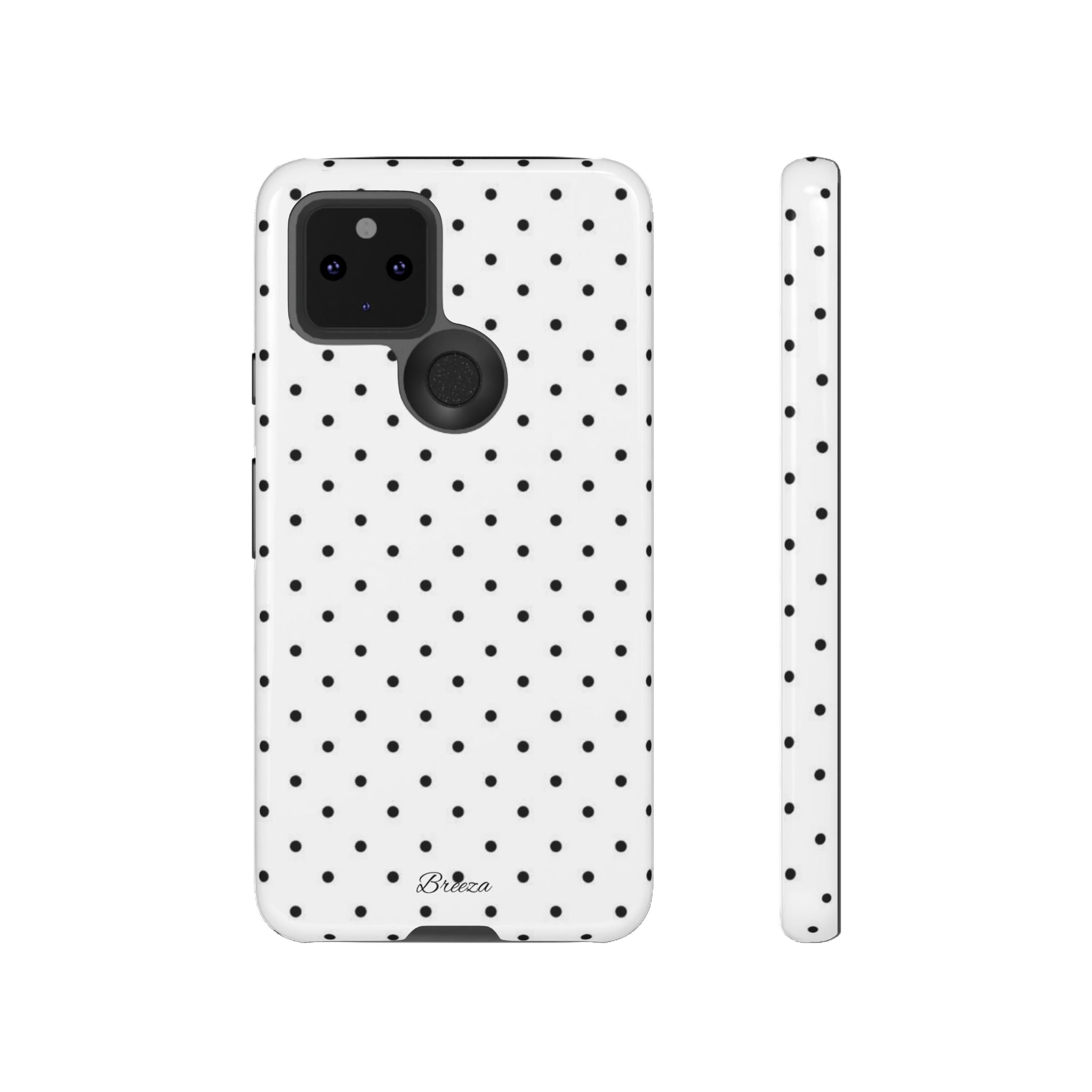 White & Black Polka Dot Phone Case