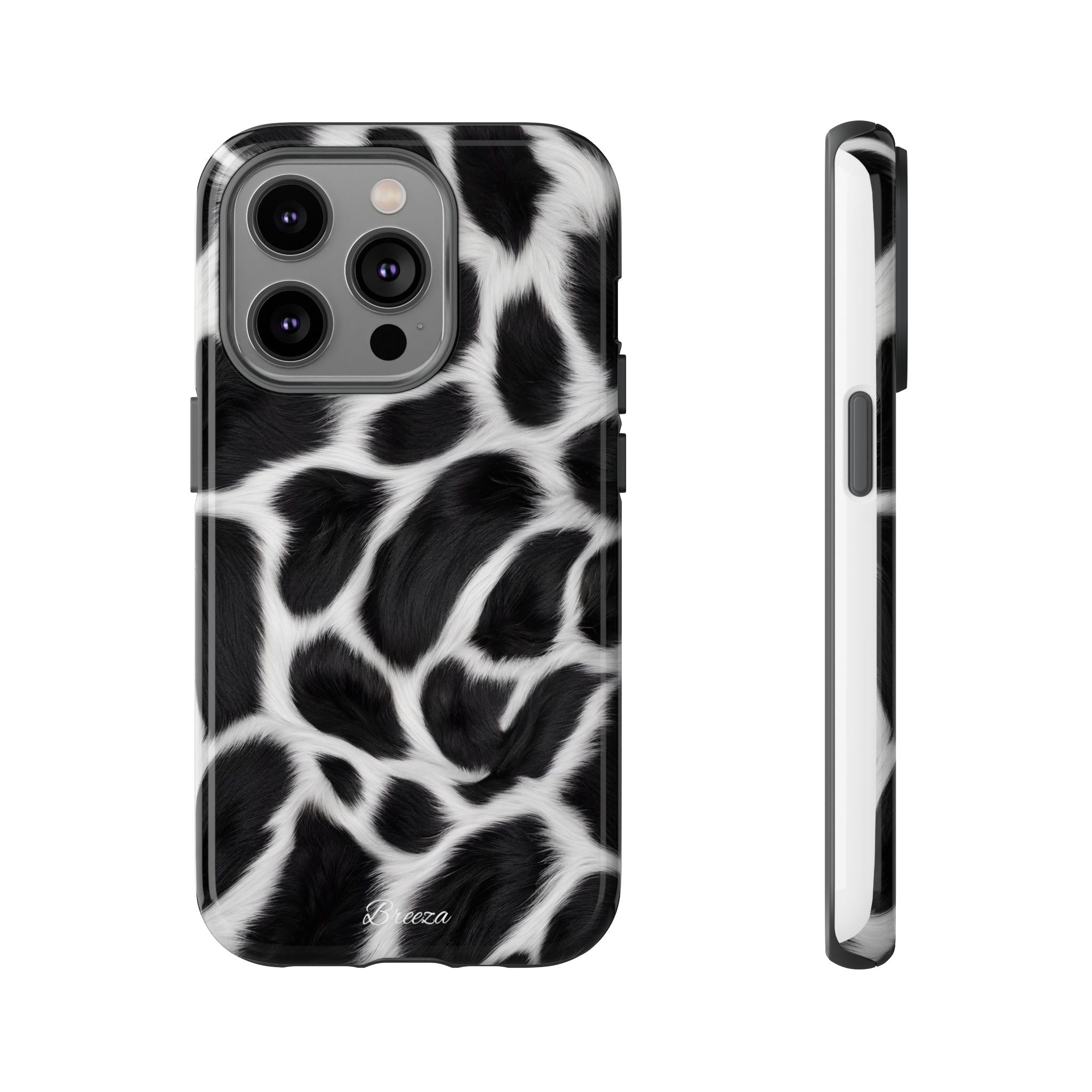 Furry Cow Print Phone Case
