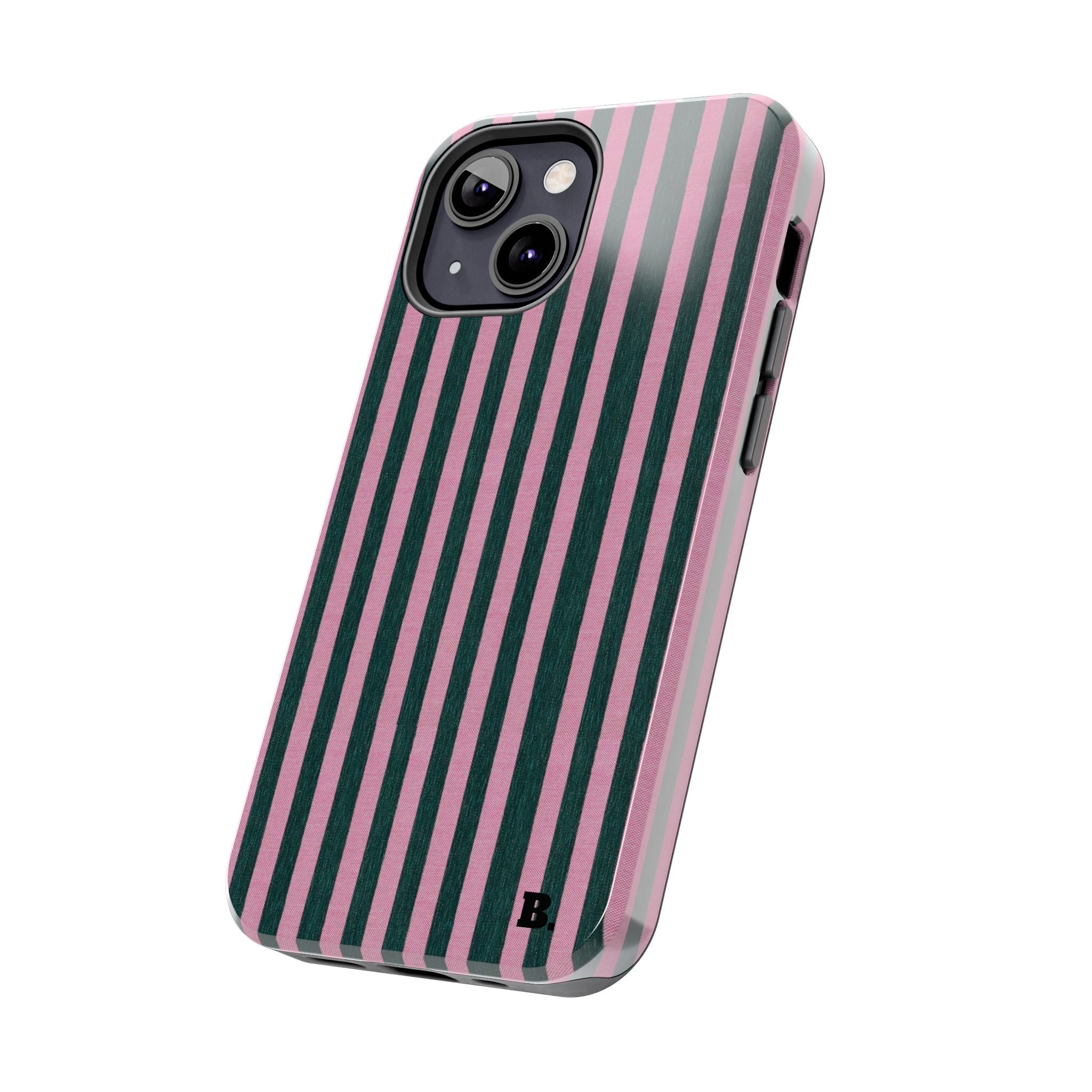 Pink & Green Striped Case