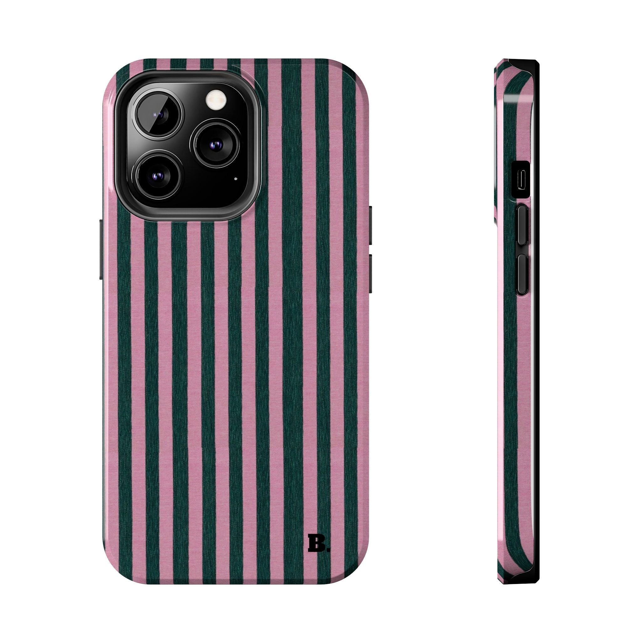 Pink & Green Striped Case