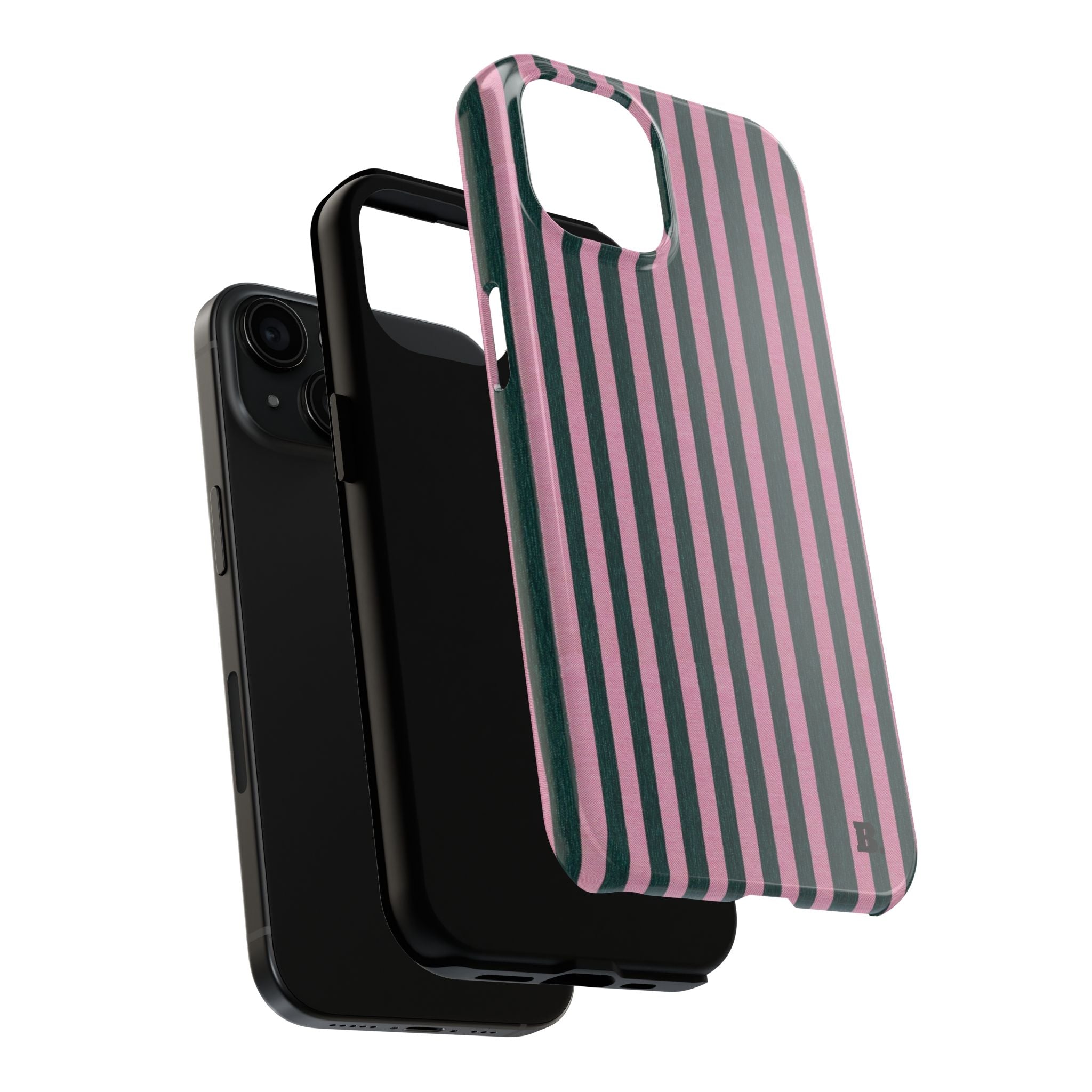 Pink & Green Striped Case