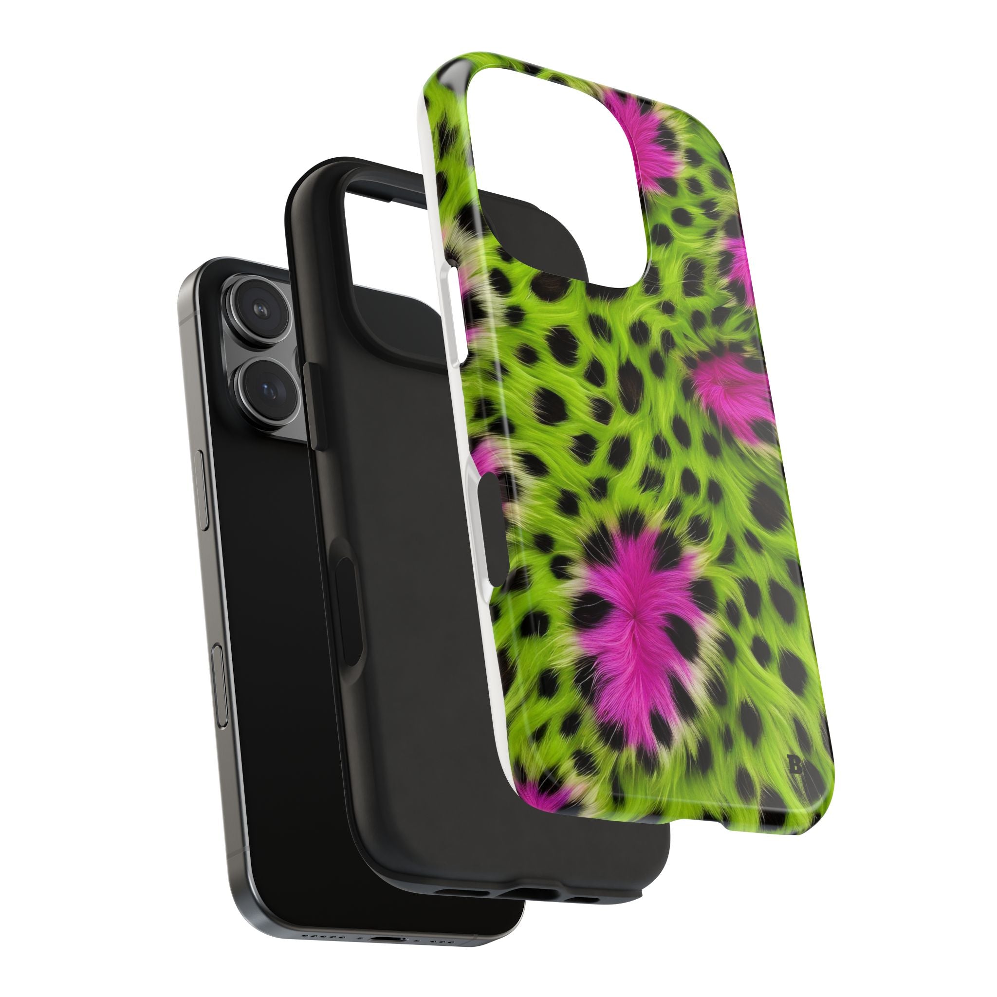 Bold Green & Pink Animal Fur Case