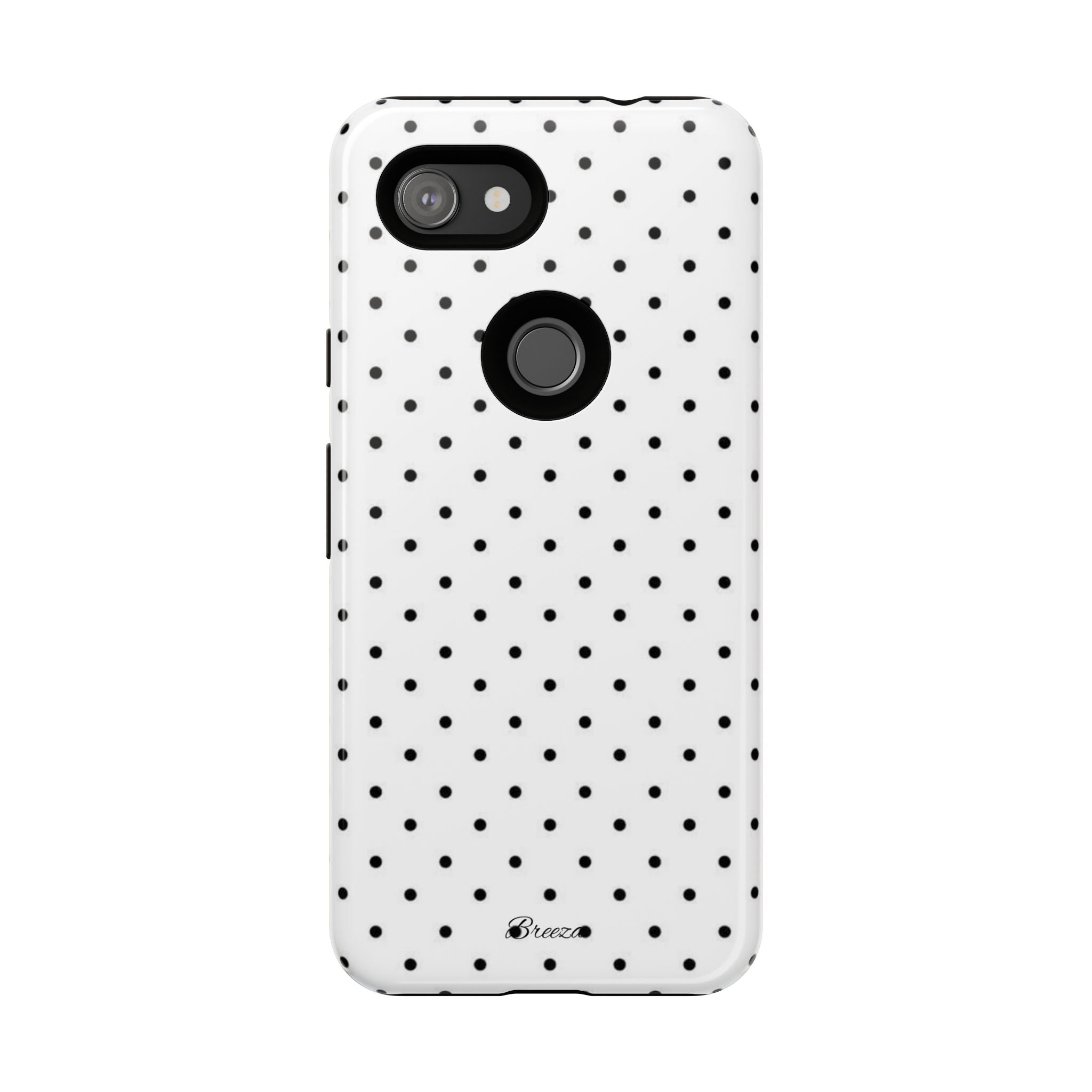 White & Black Polka Dot Phone Case