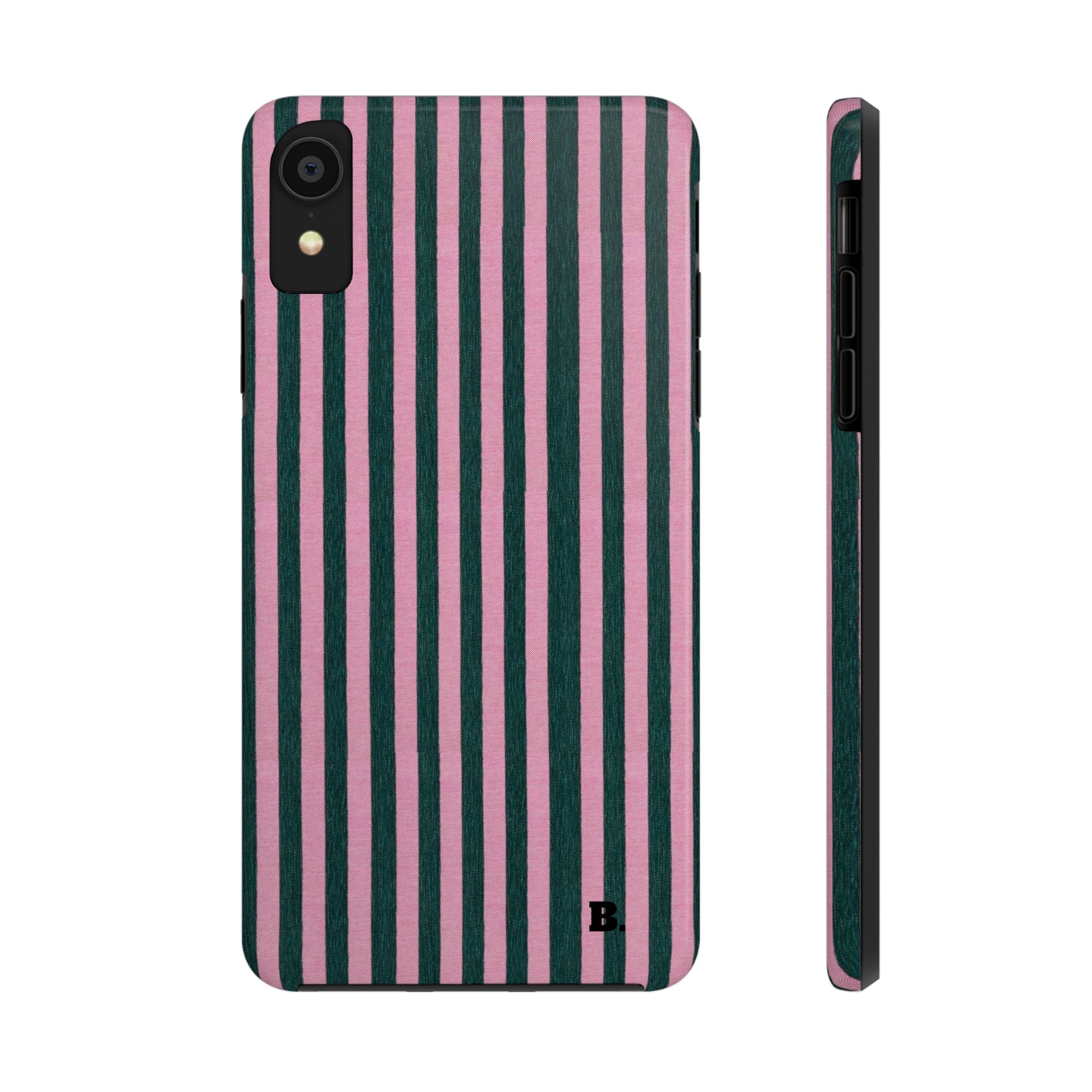 Pink & Green Striped Case