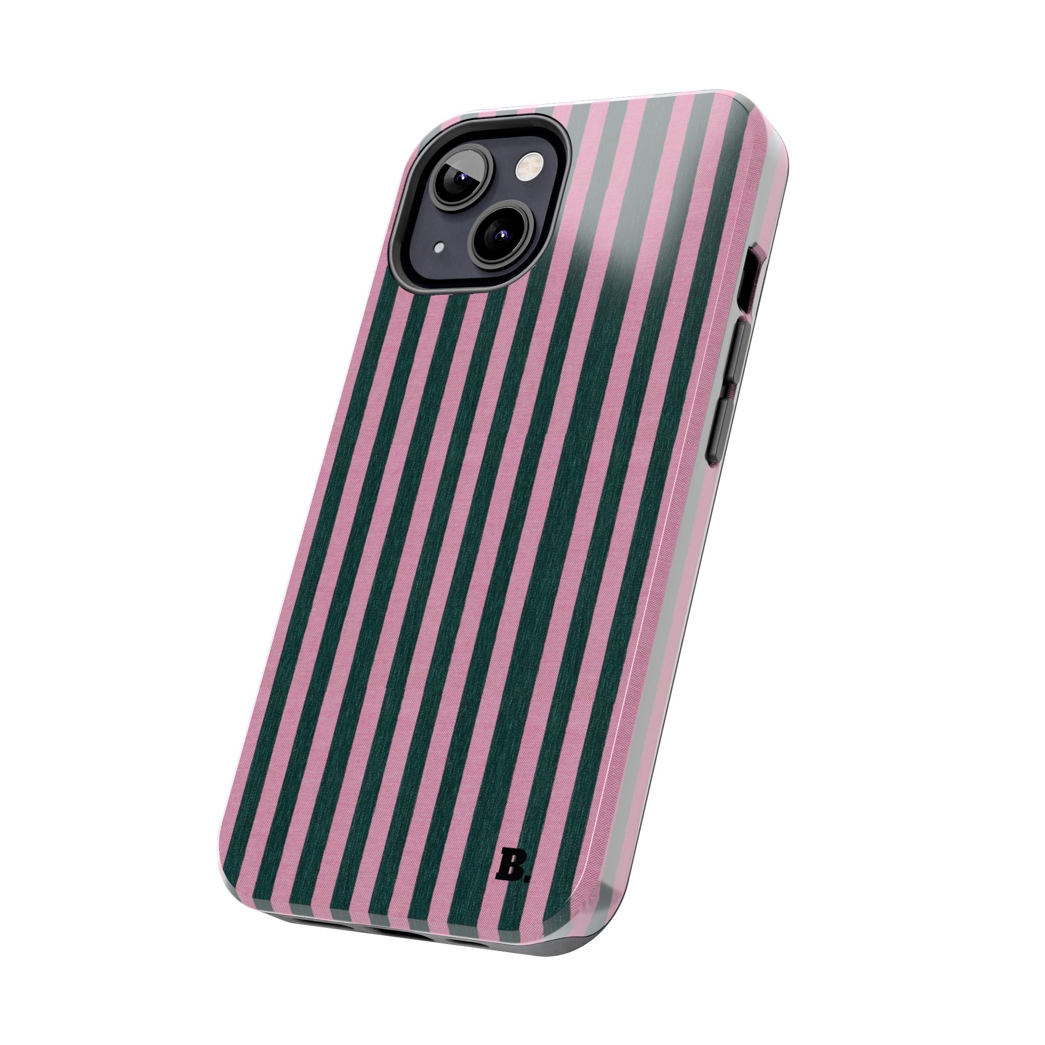 Pink & Green Striped Case