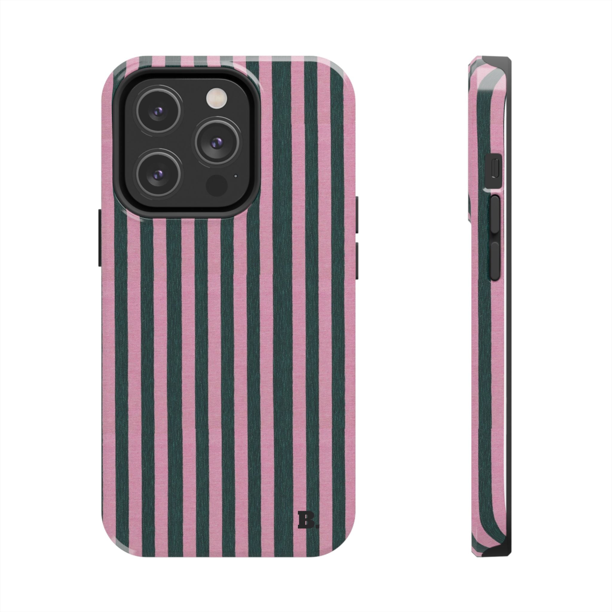 Pink & Green Striped Case