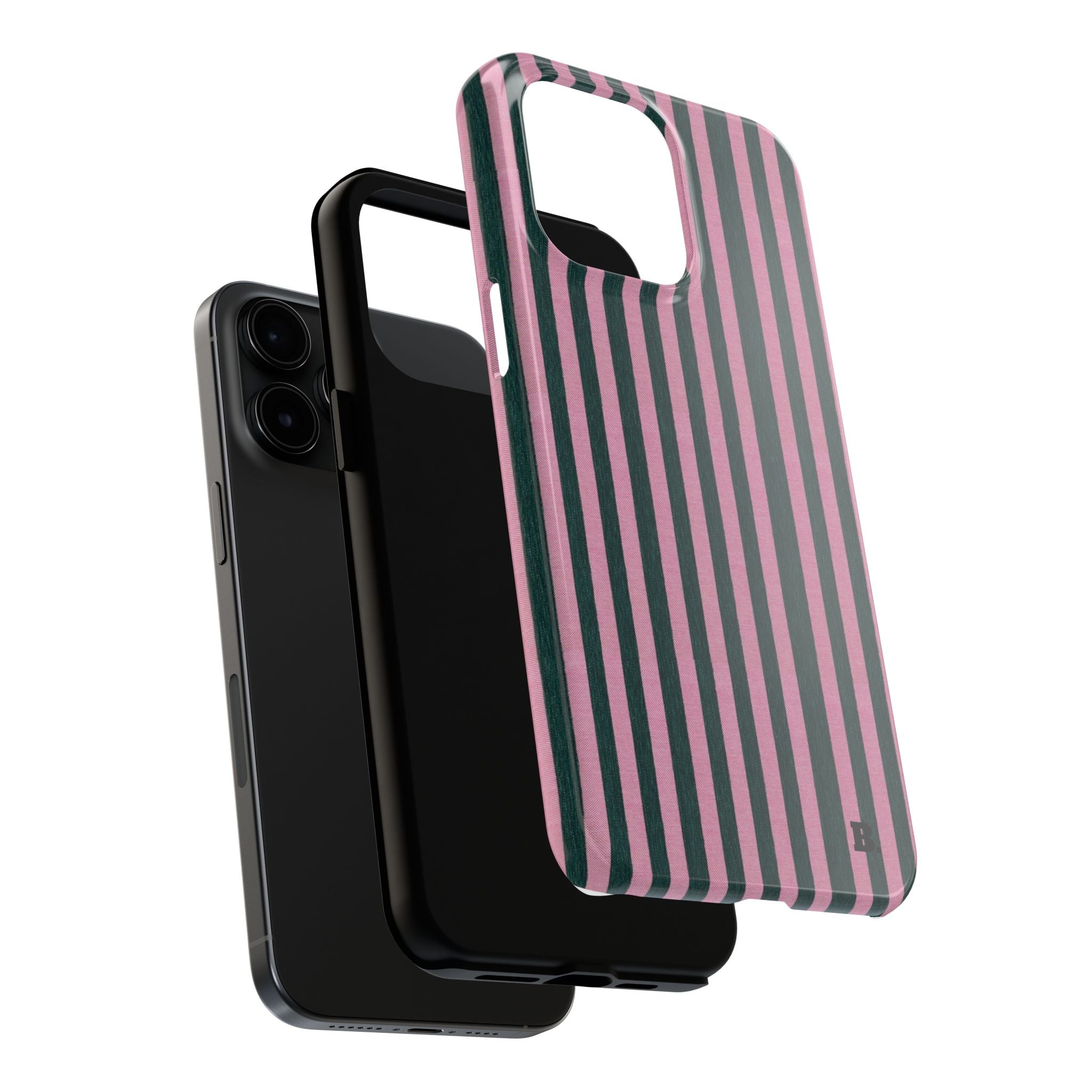 Pink & Green Striped Case