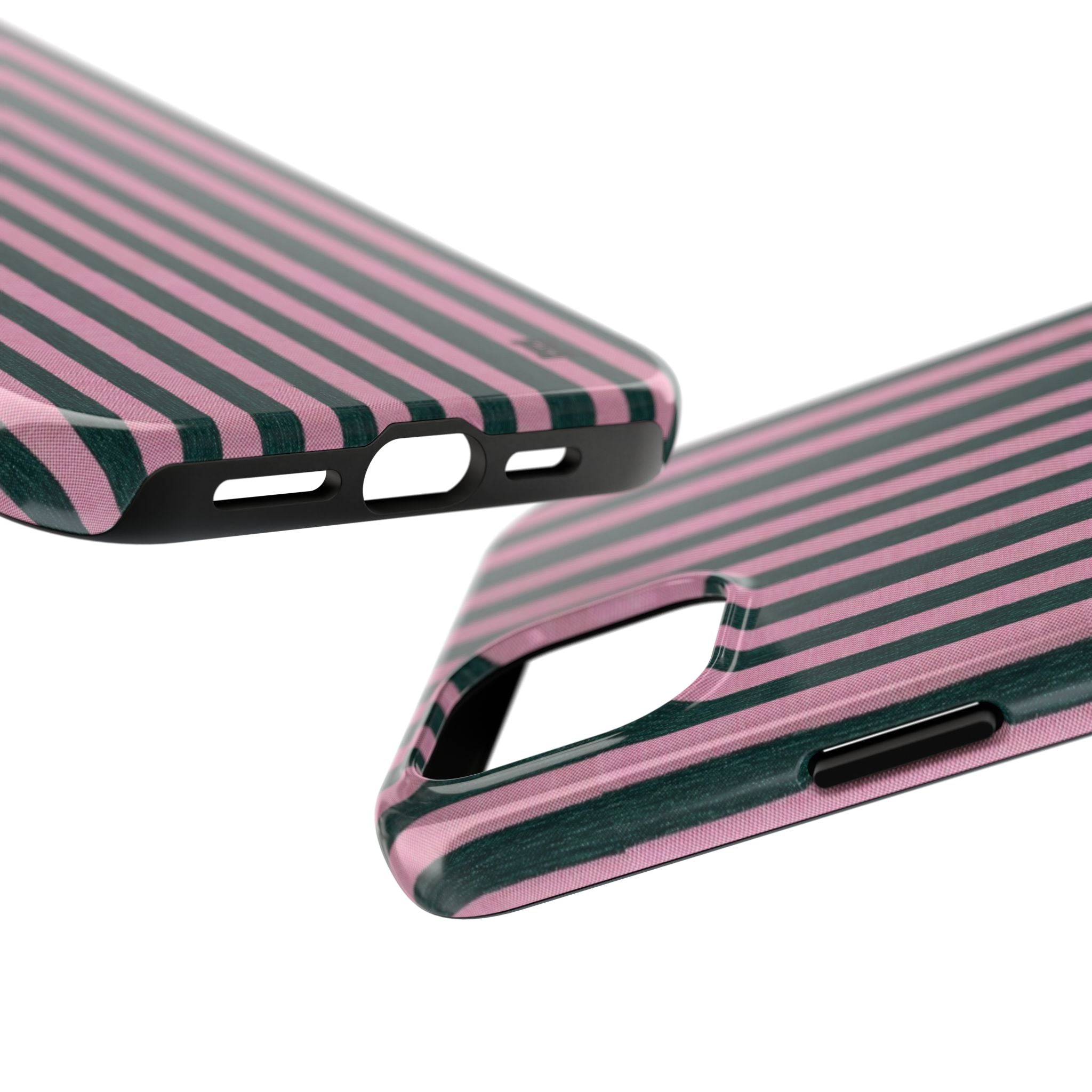 Pink & Green Striped Case