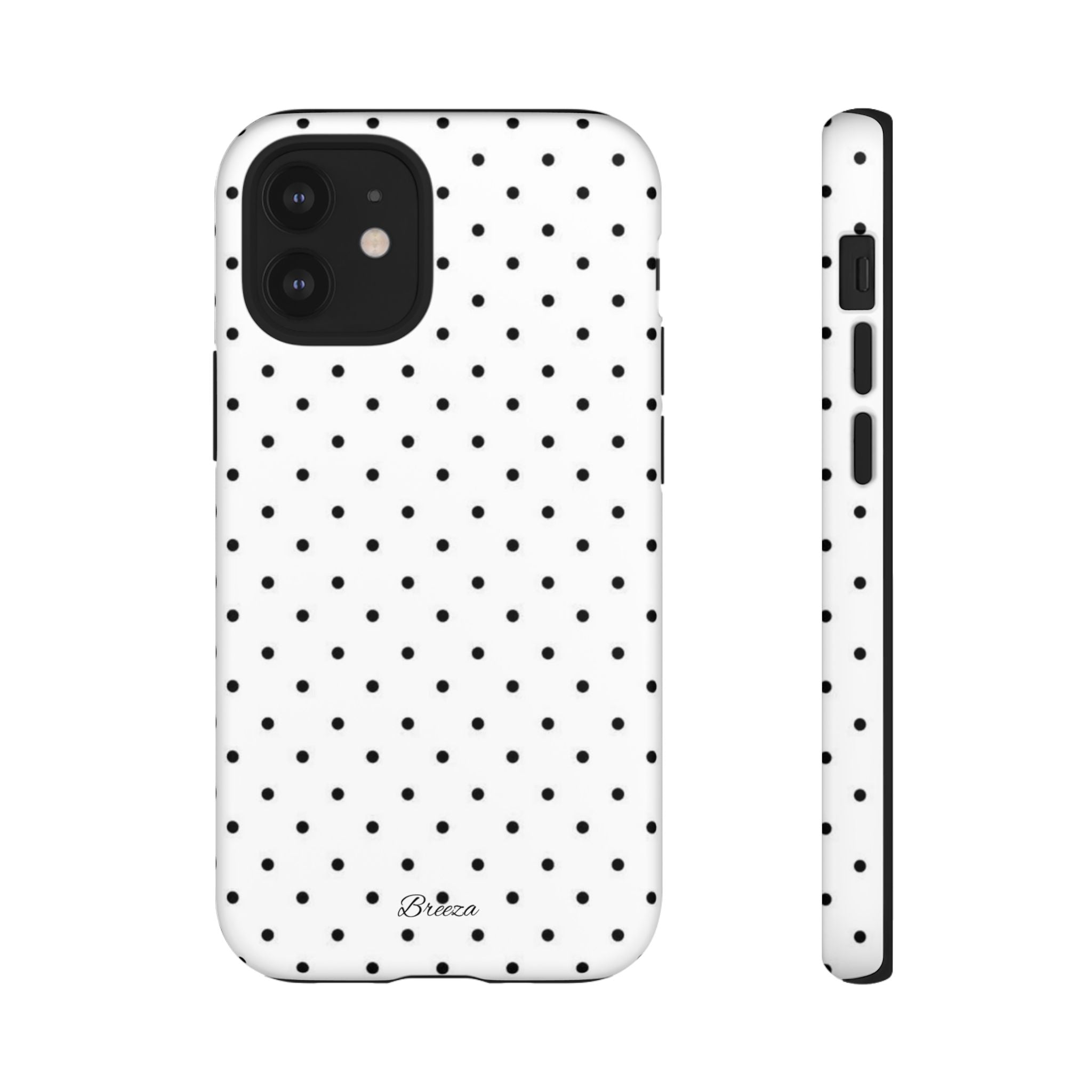 White & Black Polka Dot Phone Case