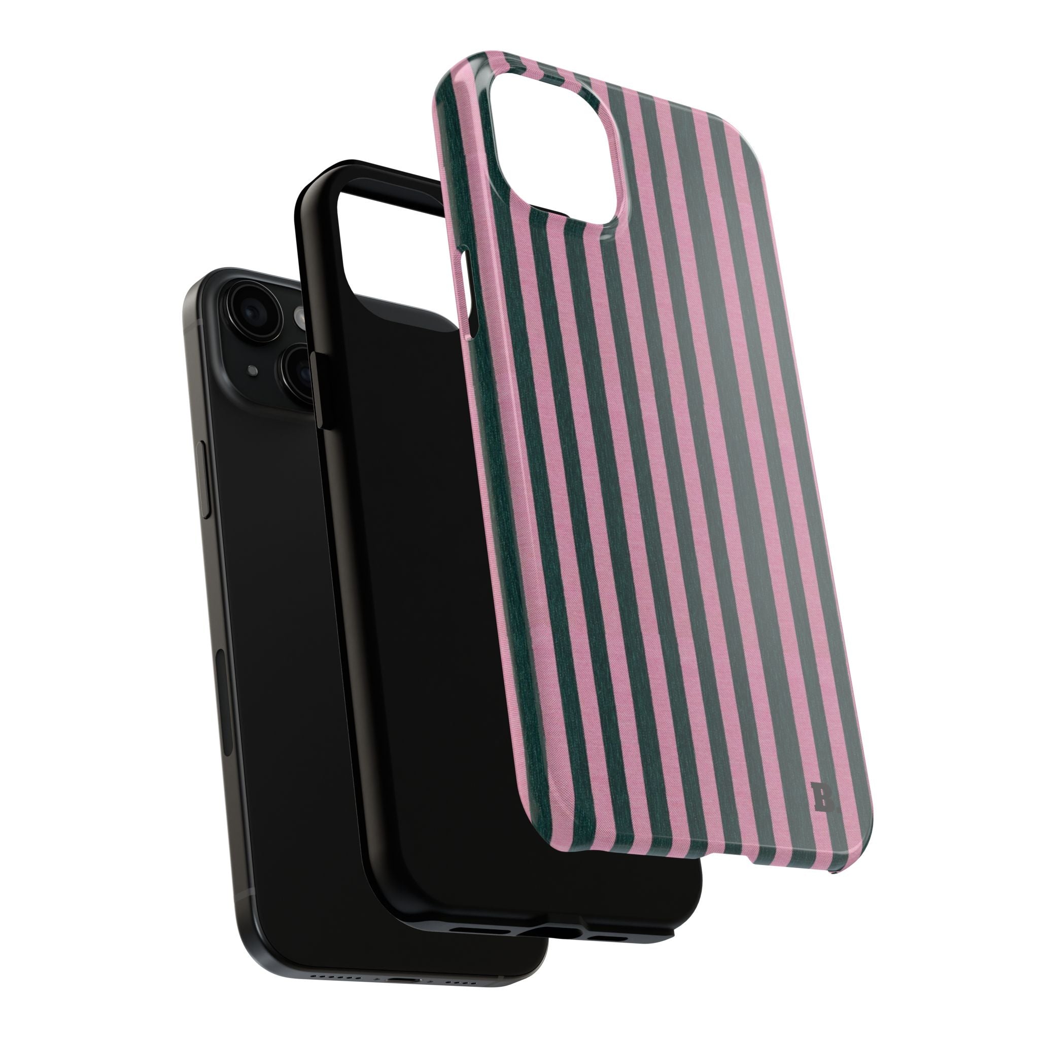 Pink & Green Striped Case