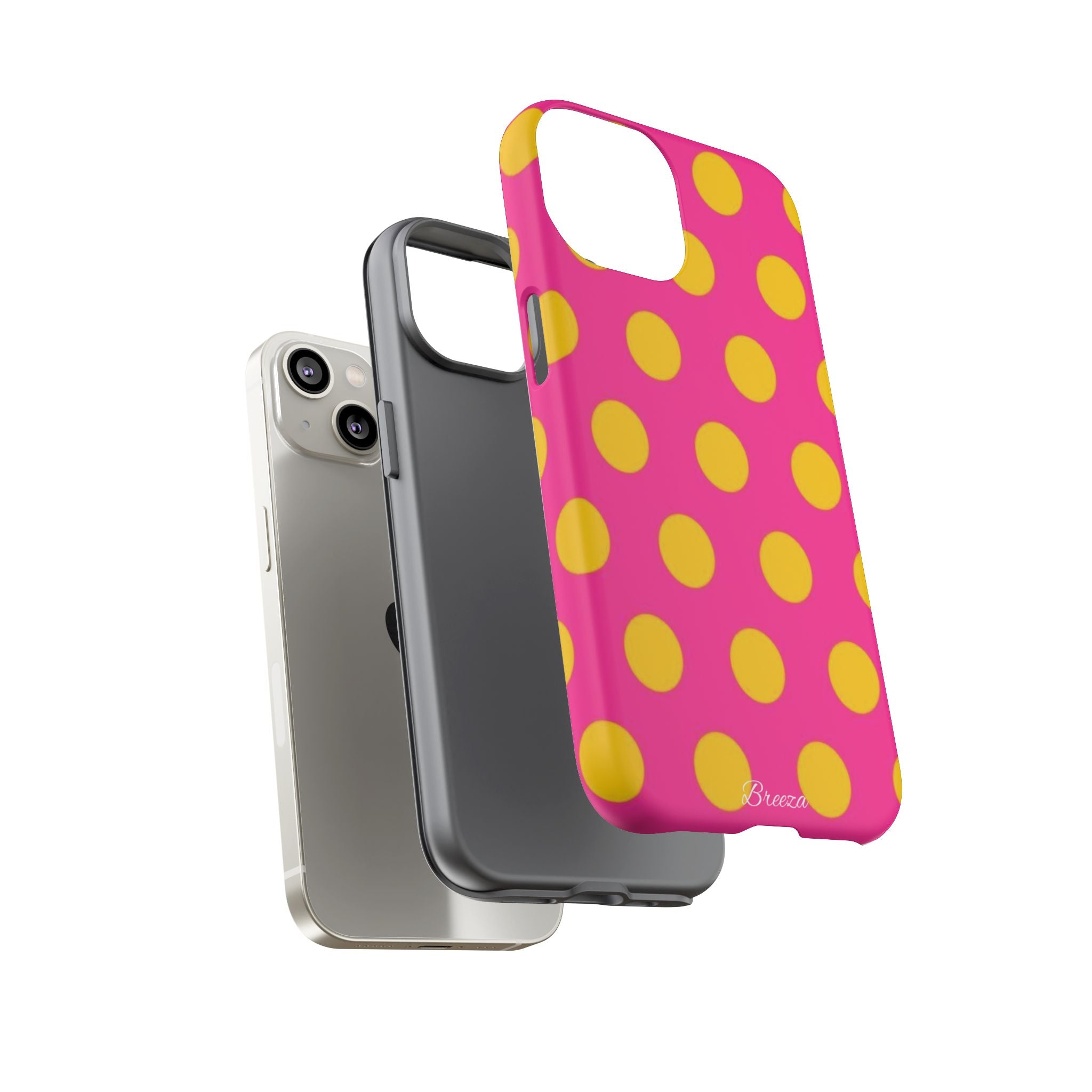 Pink & Yellow Dot Phone Case