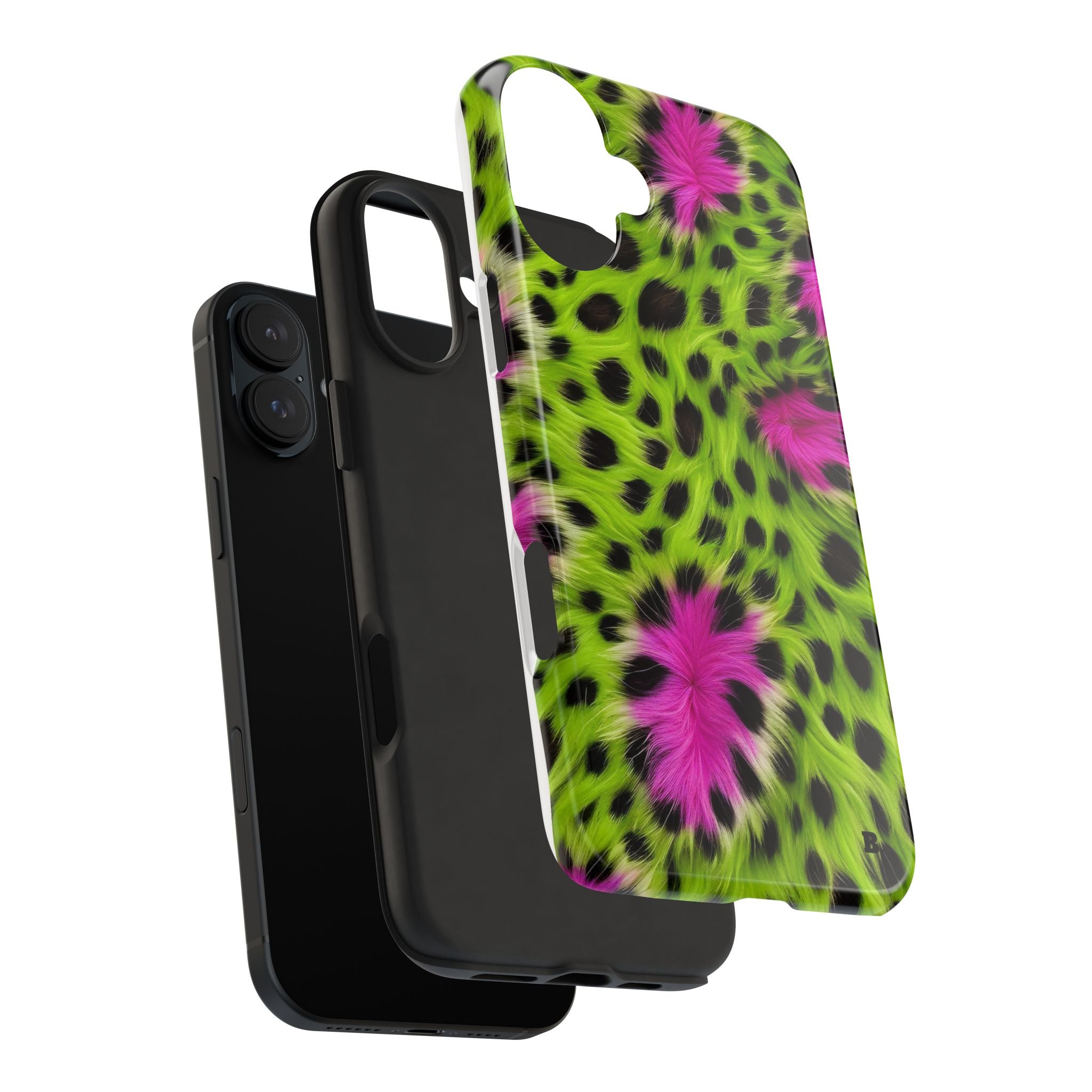 Bold Green & Pink Animal Fur Case