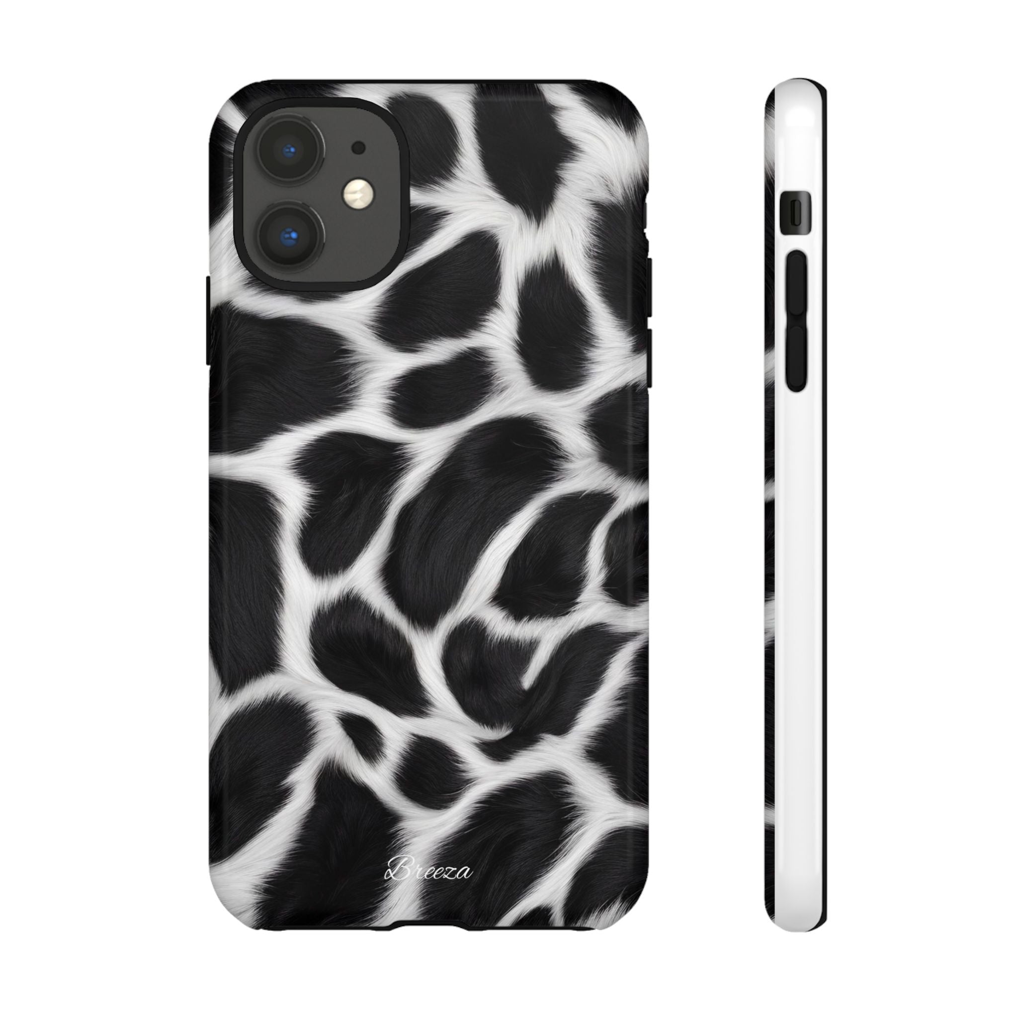 Furry Cow Print Phone Case