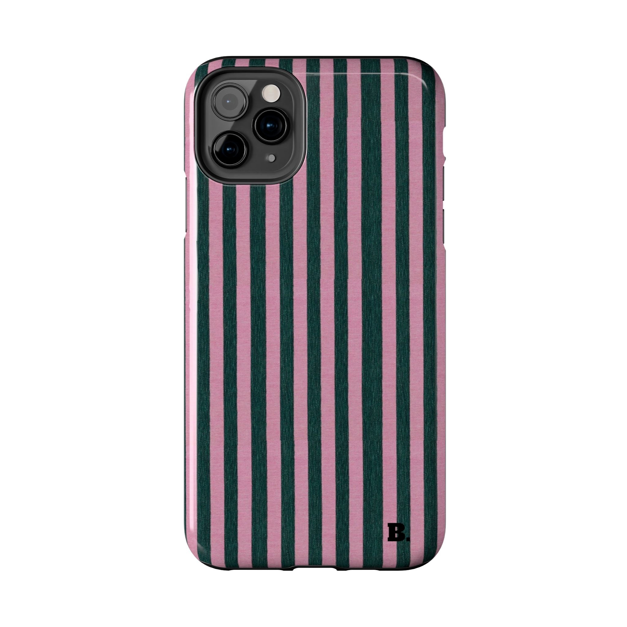 Pink & Green Striped Case