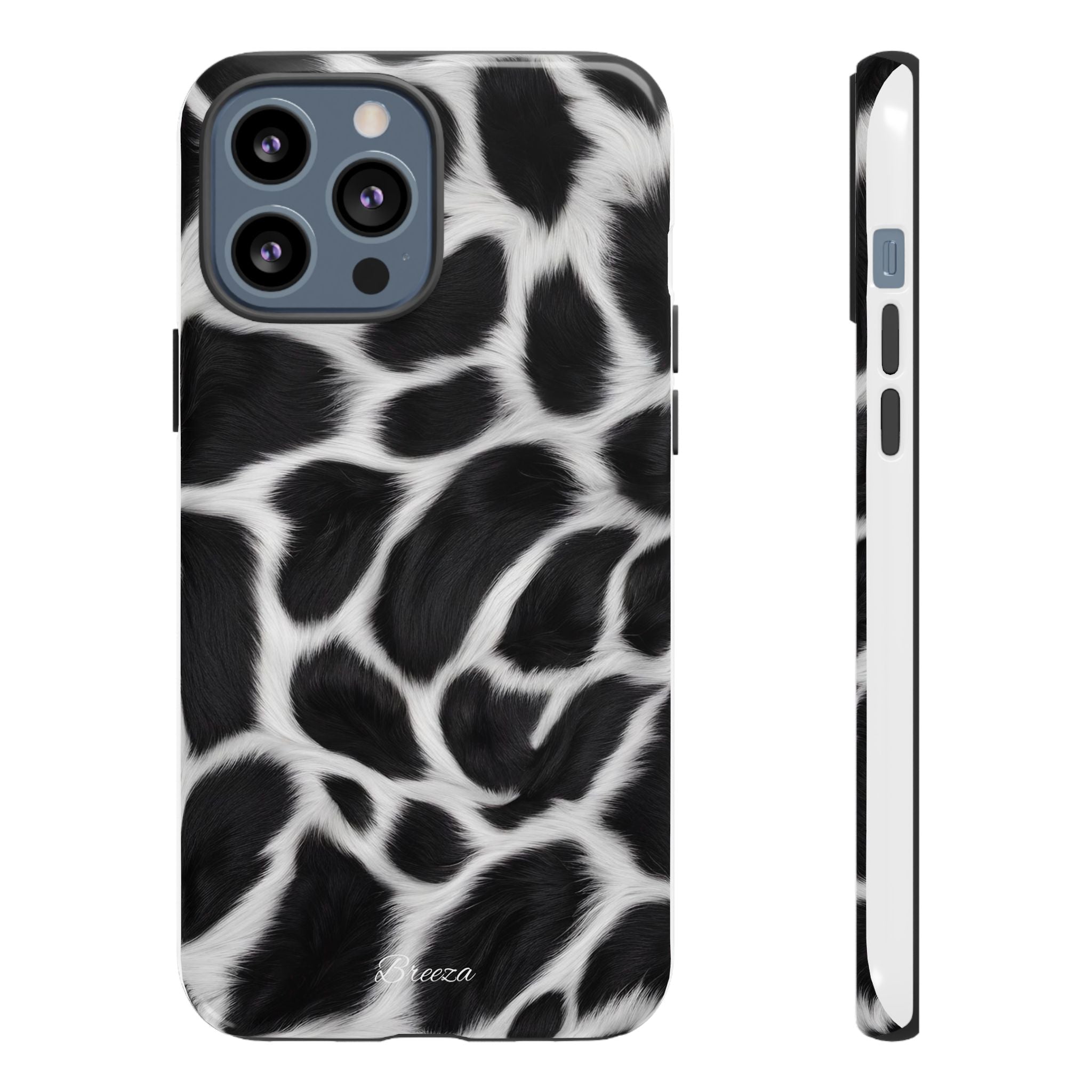 Furry Cow Print Phone Case