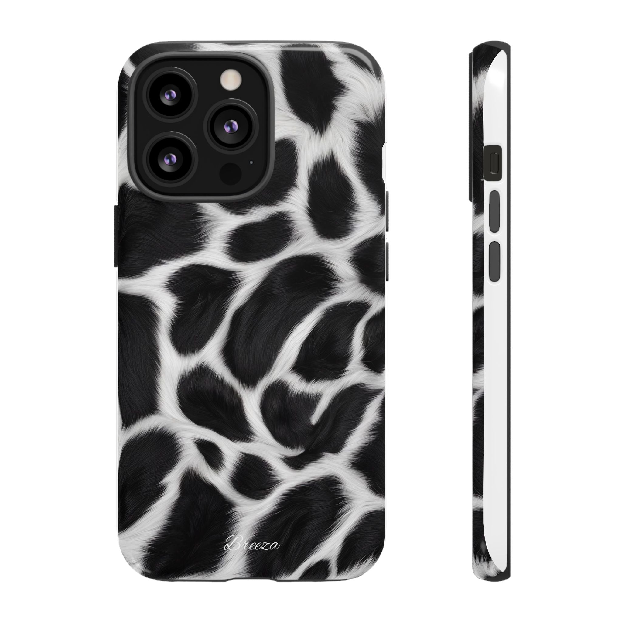 Furry Cow Print Phone Case