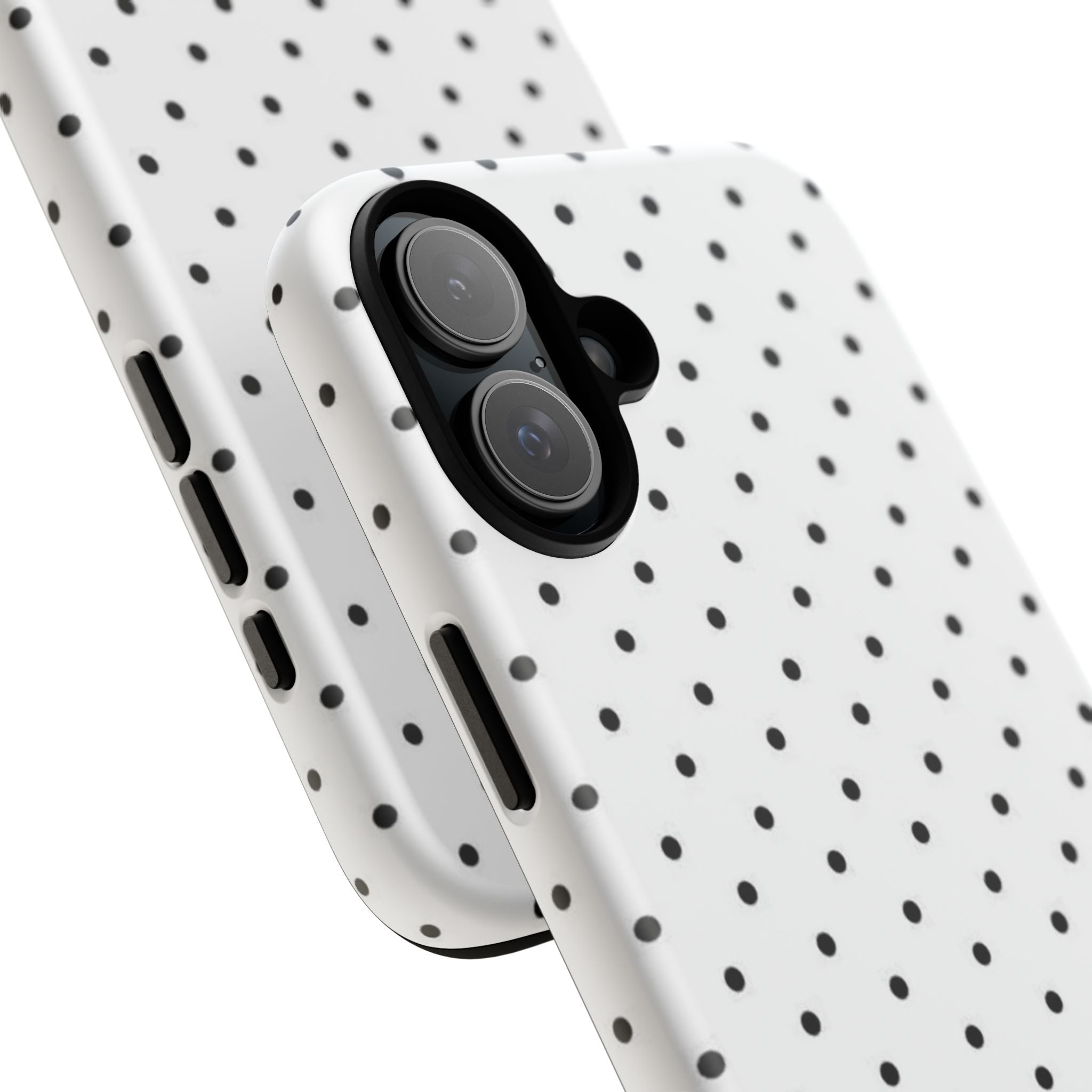 White & Black Polka Dot Phone Case