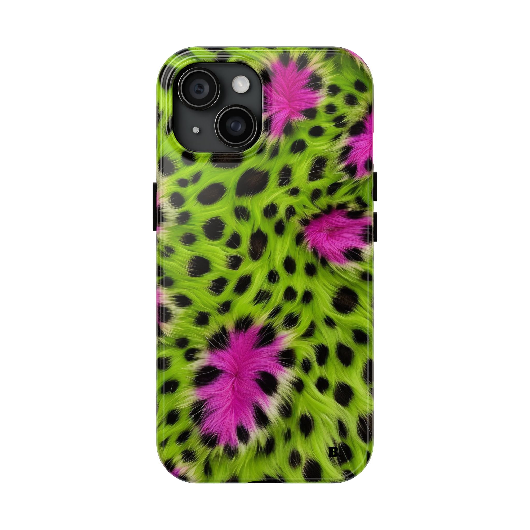 Bold Green & Pink Animal Fur Case