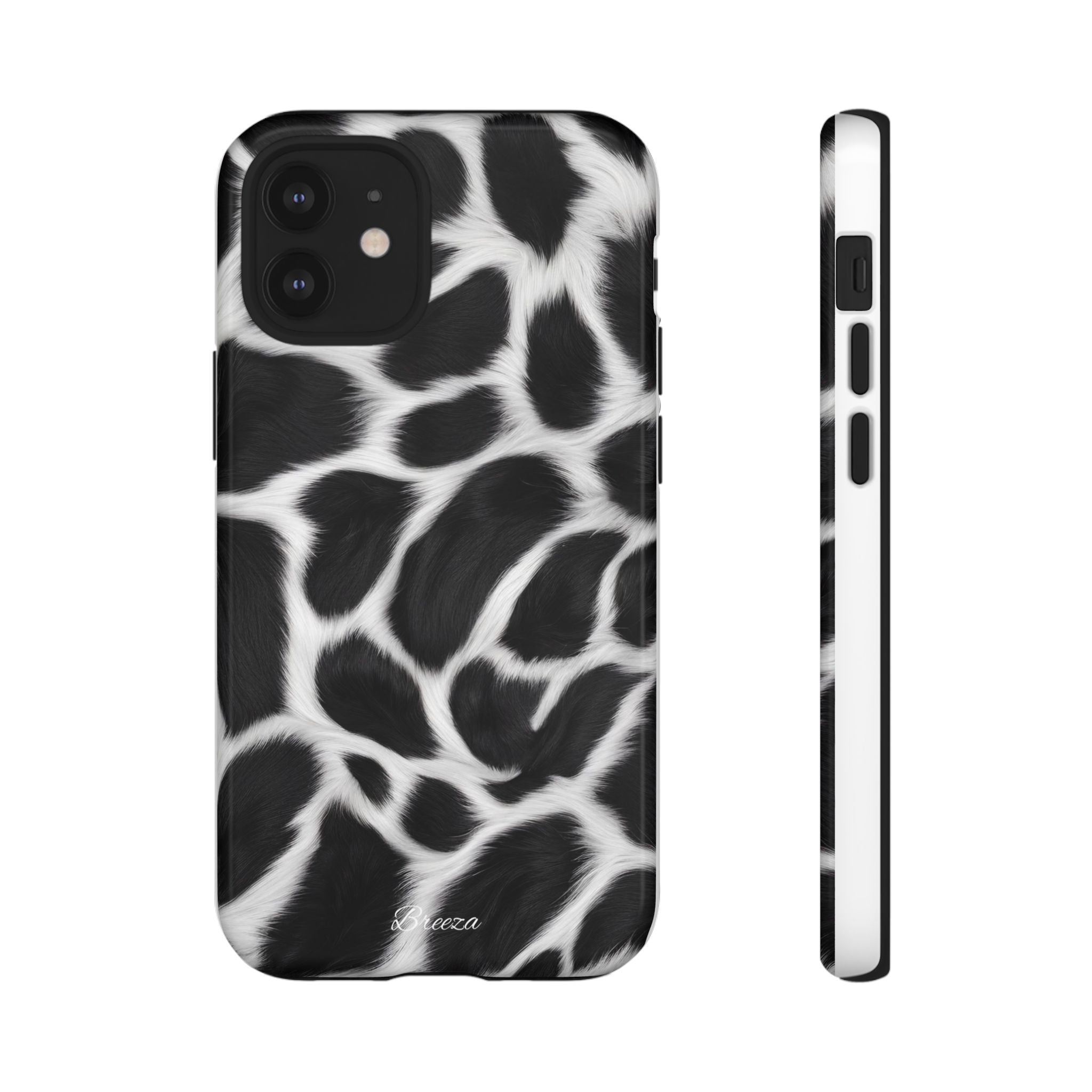 Furry Cow Print Phone Case
