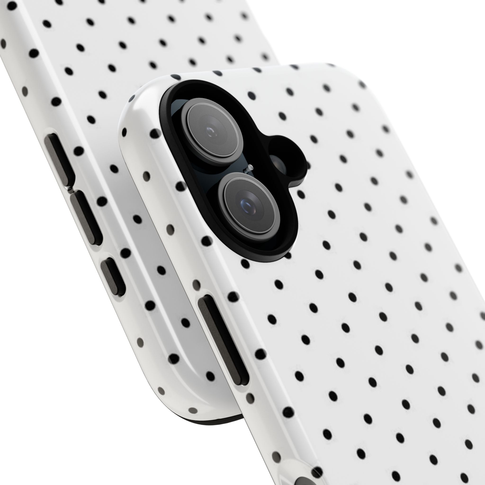 White & Black Polka Dot Phone Case