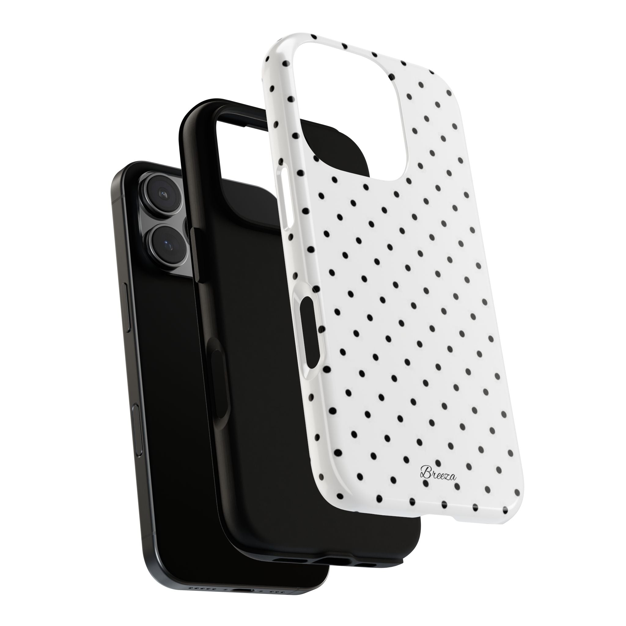 White & Black Polka Dot Phone Case