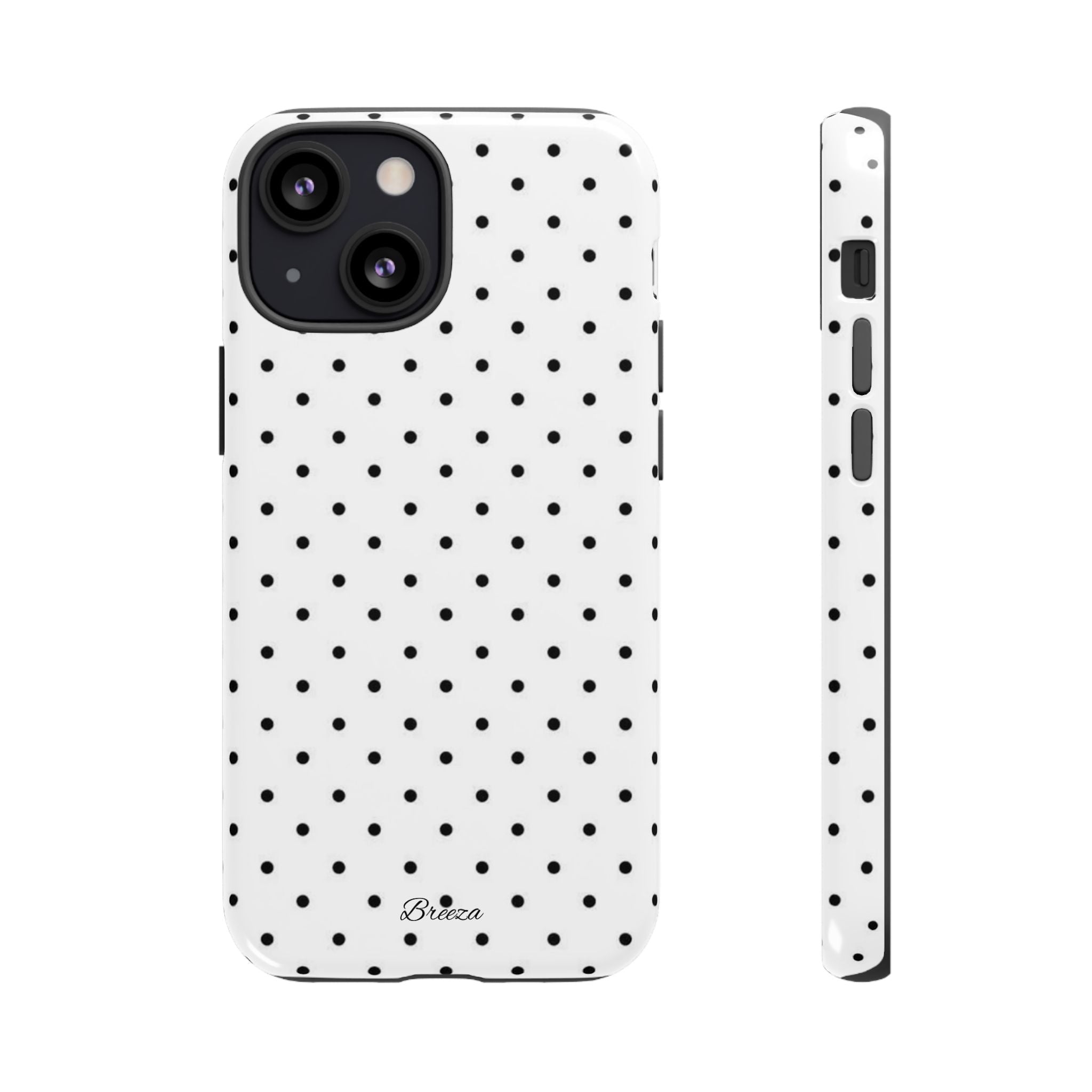 White & Black Polka Dot Phone Case
