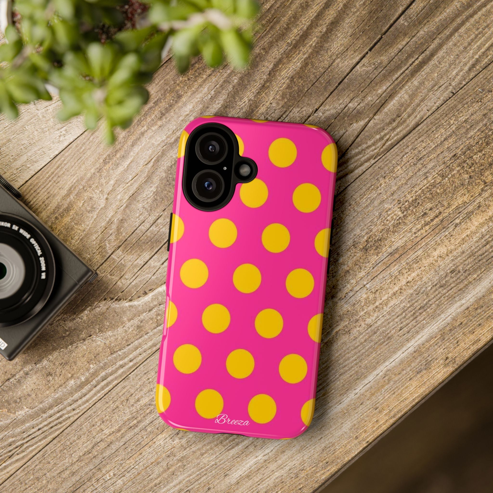 Pink & Yellow Dot Phone Case