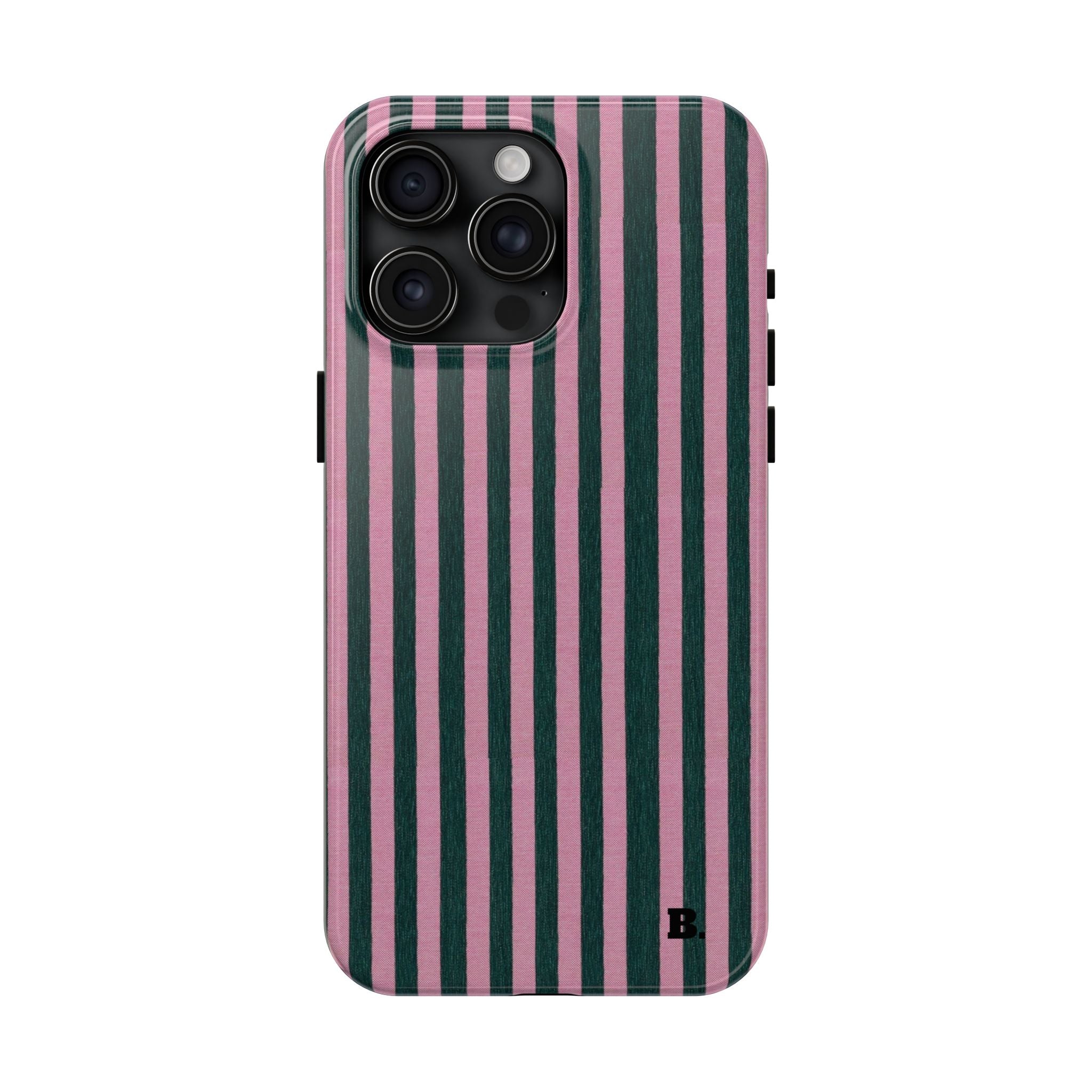 Pink & Green Striped Case