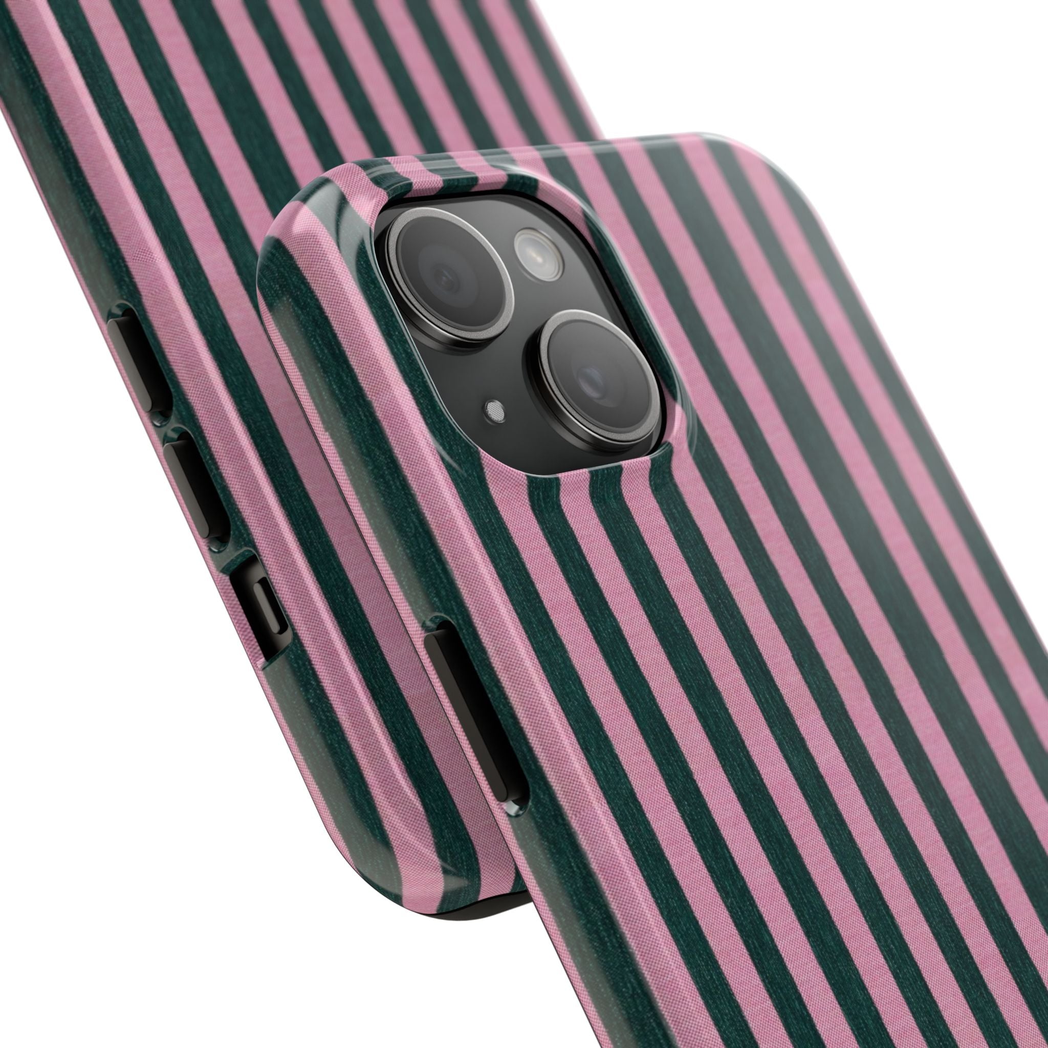 Pink & Green Striped Case