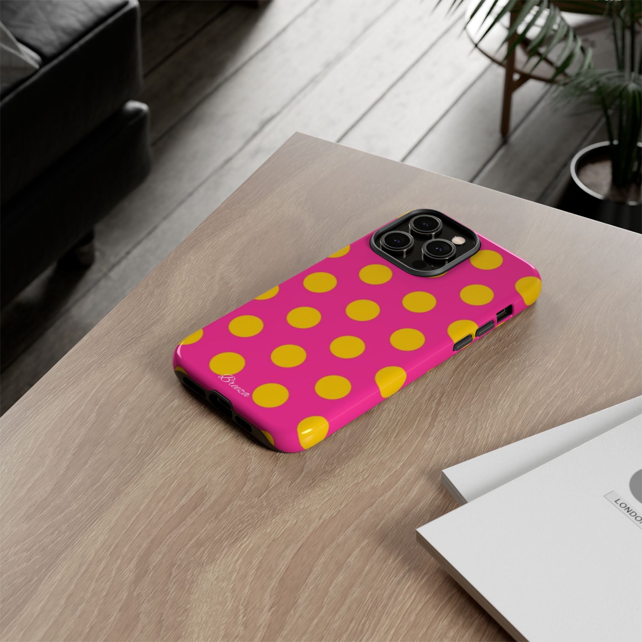 Pink & Yellow Dot Phone Case