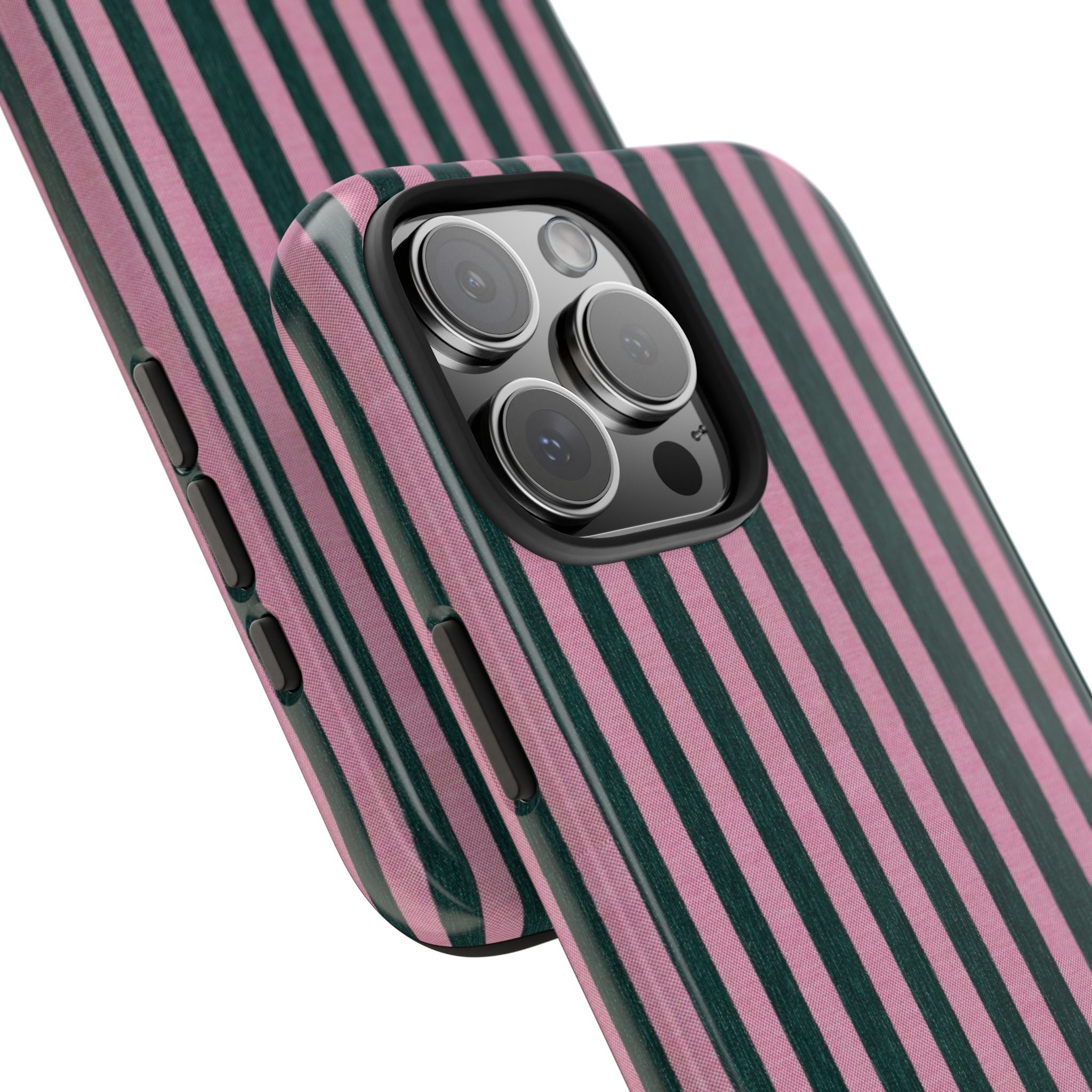 Pink & Green Striped Case