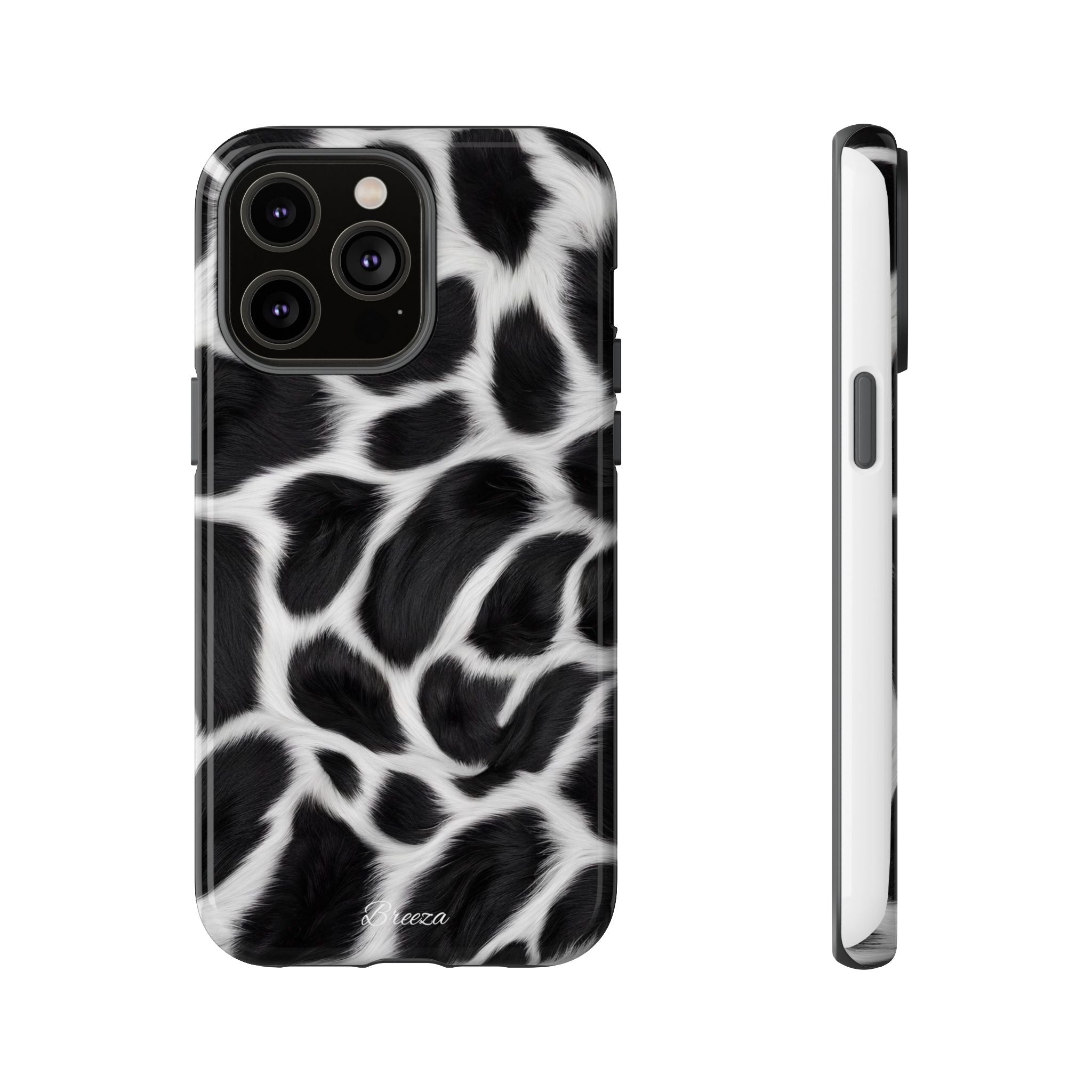 Furry Cow Print Phone Case