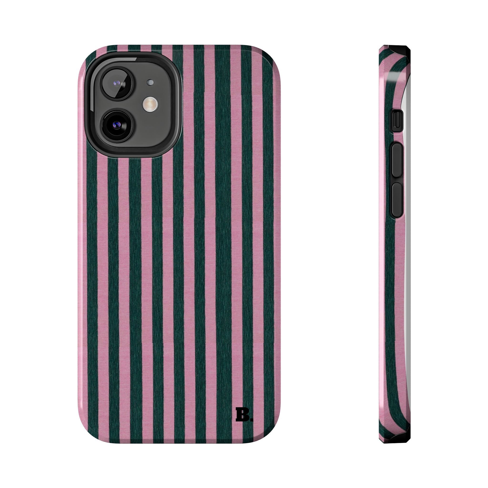 Pink & Green Striped Case