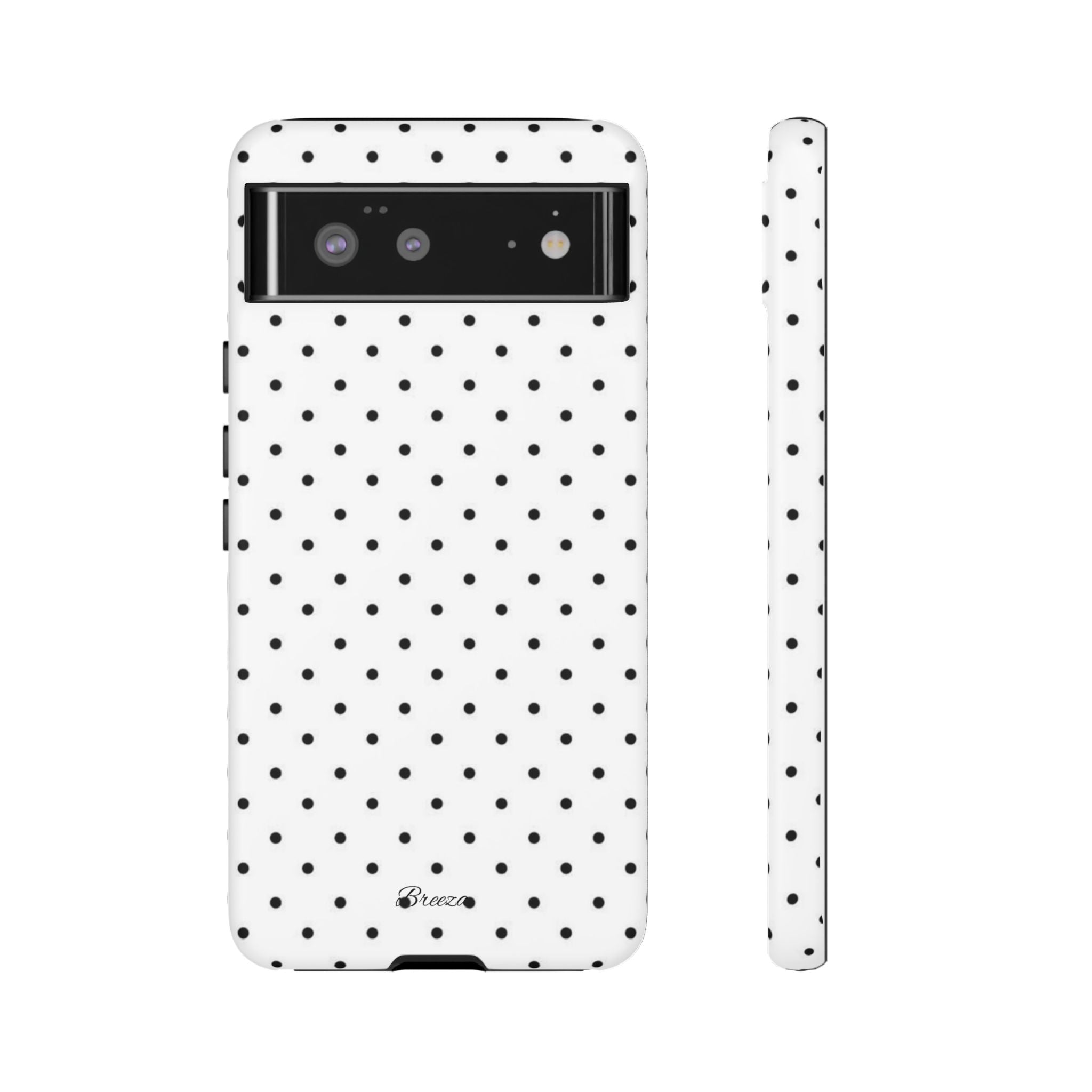White & Black Polka Dot Phone Case