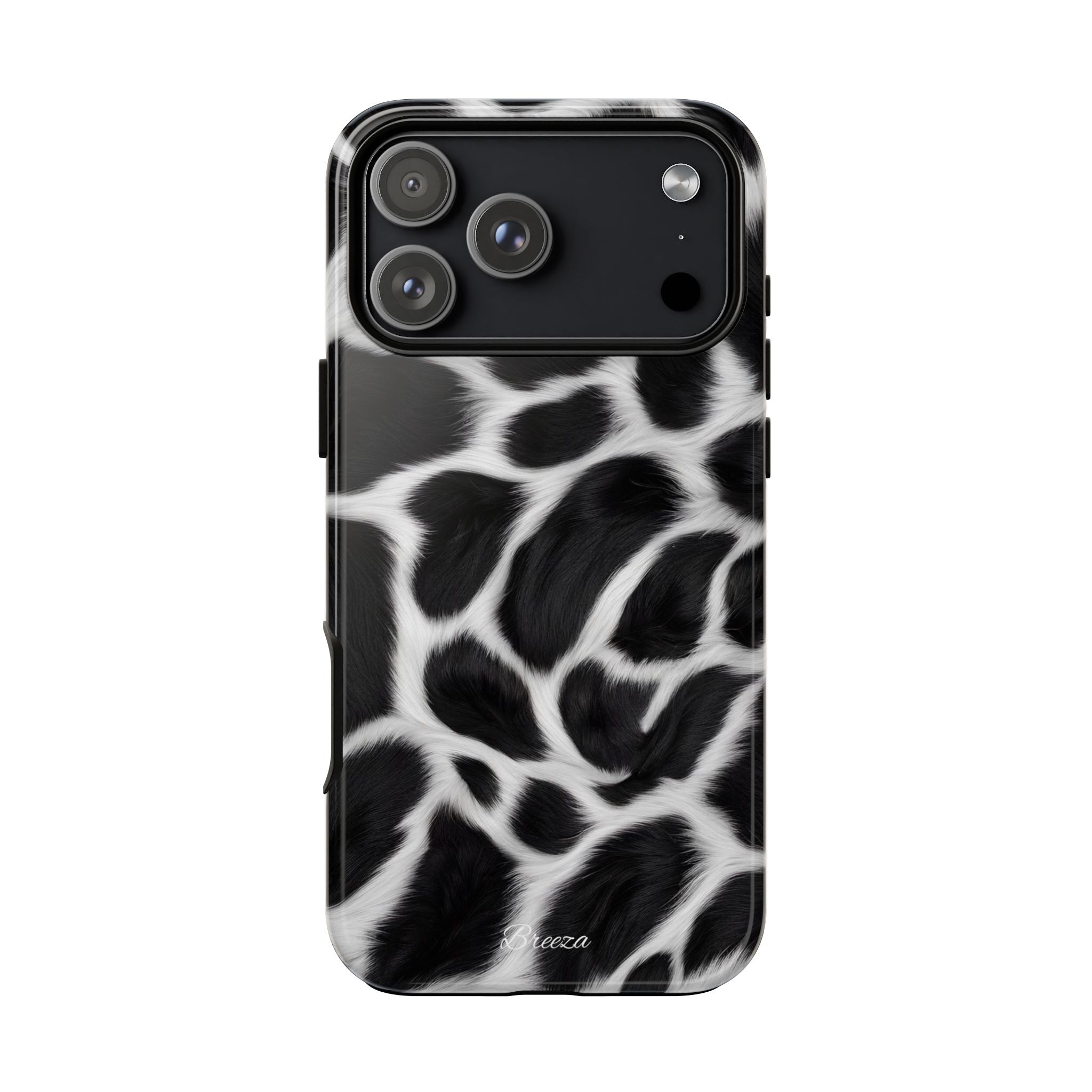 Furry Cow Print Phone Case