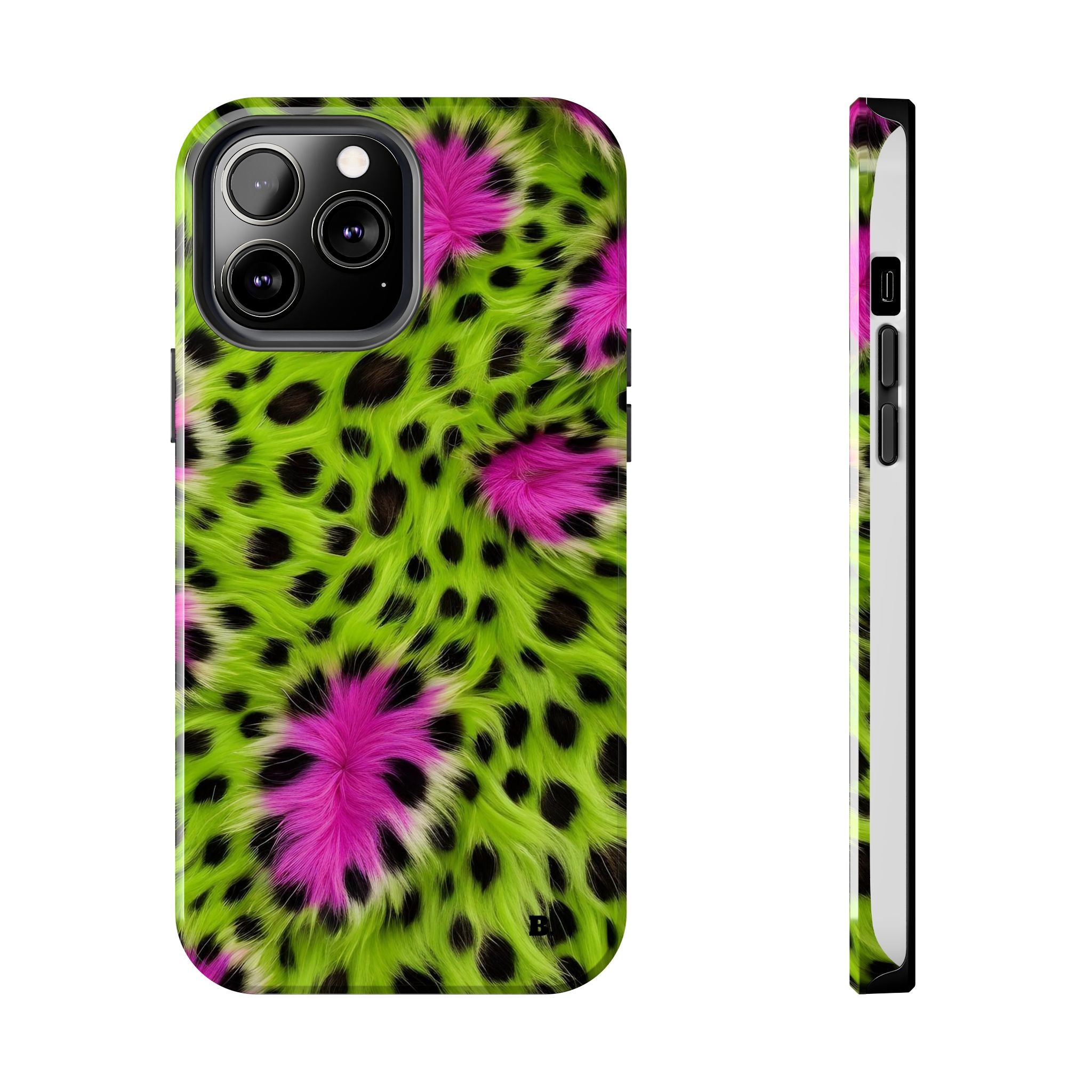 Bold Green & Pink Animal Fur Case