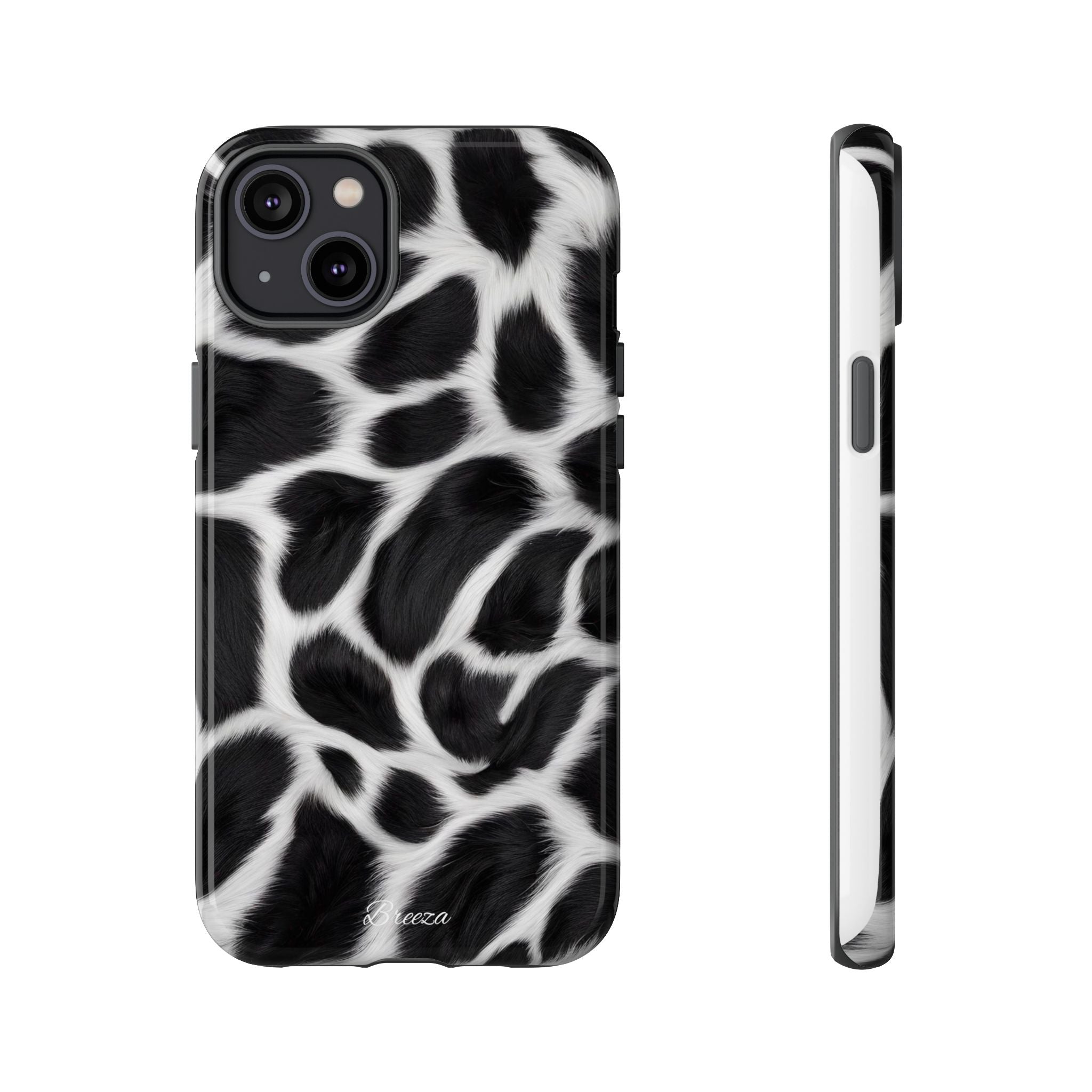 Furry Cow Print Phone Case