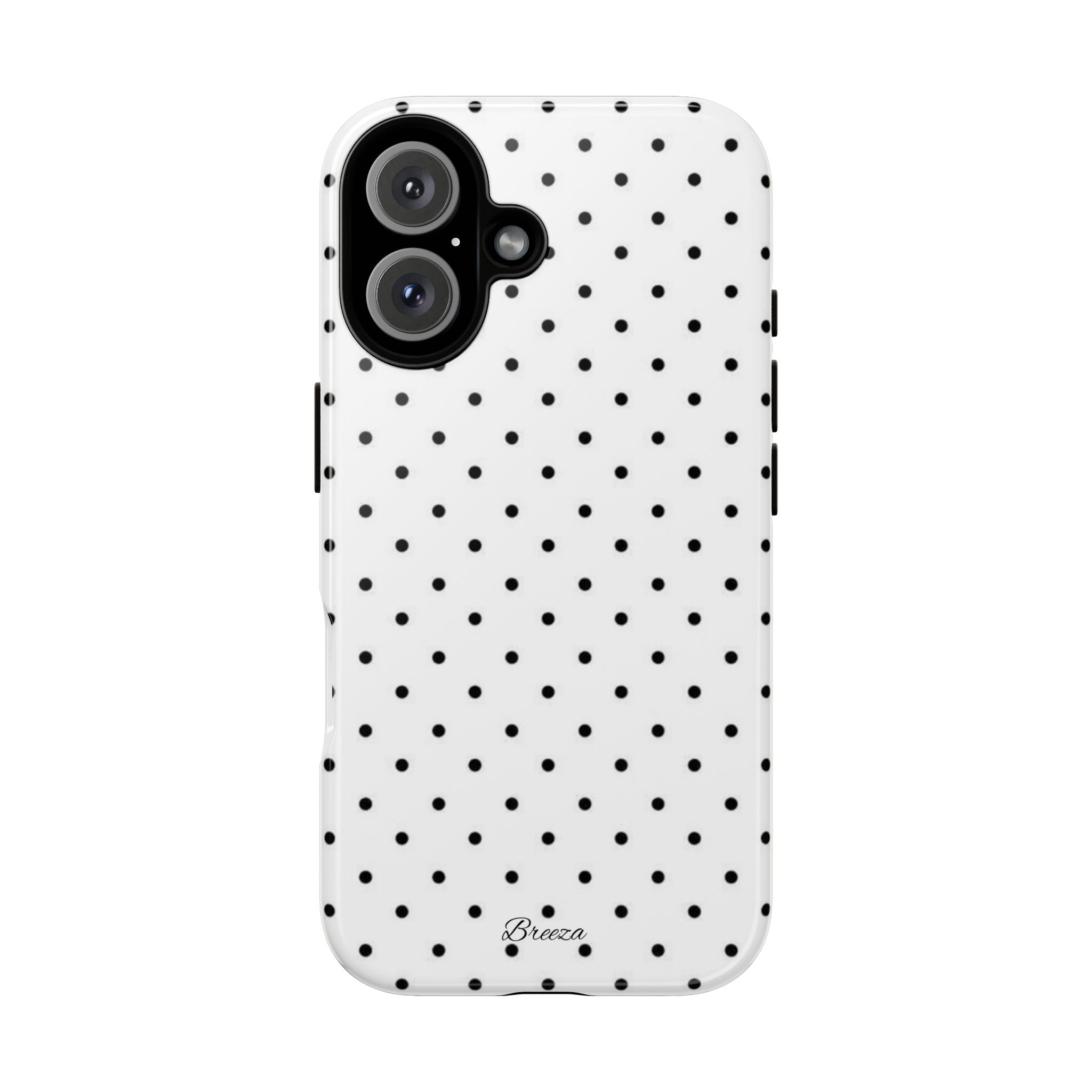 White & Black Polka Dot Phone Case