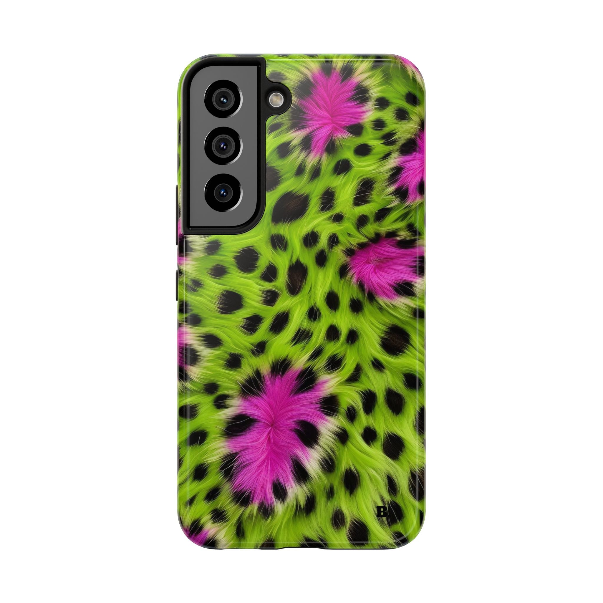 Bold Green & Pink Animal Fur Case