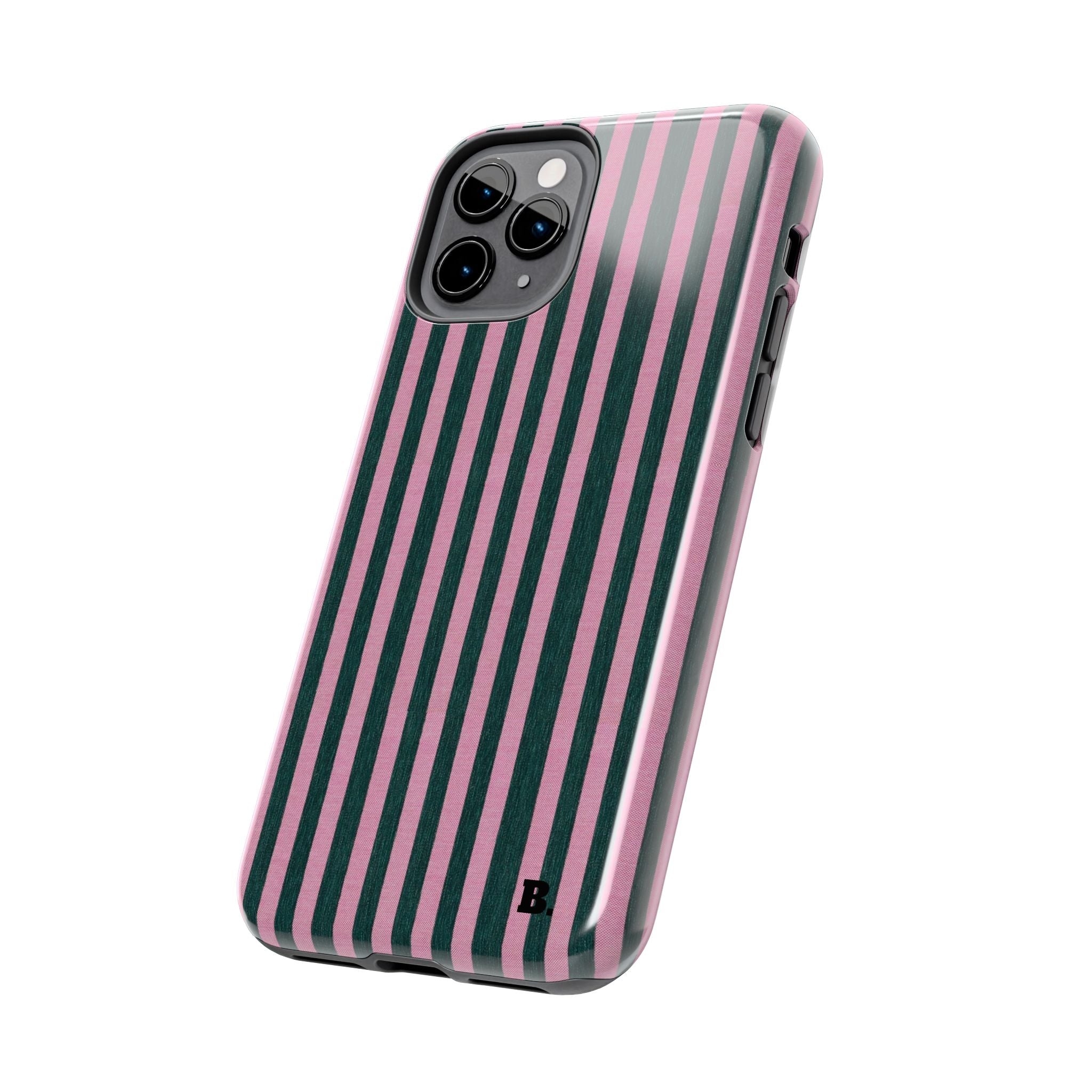 Pink & Green Striped Case