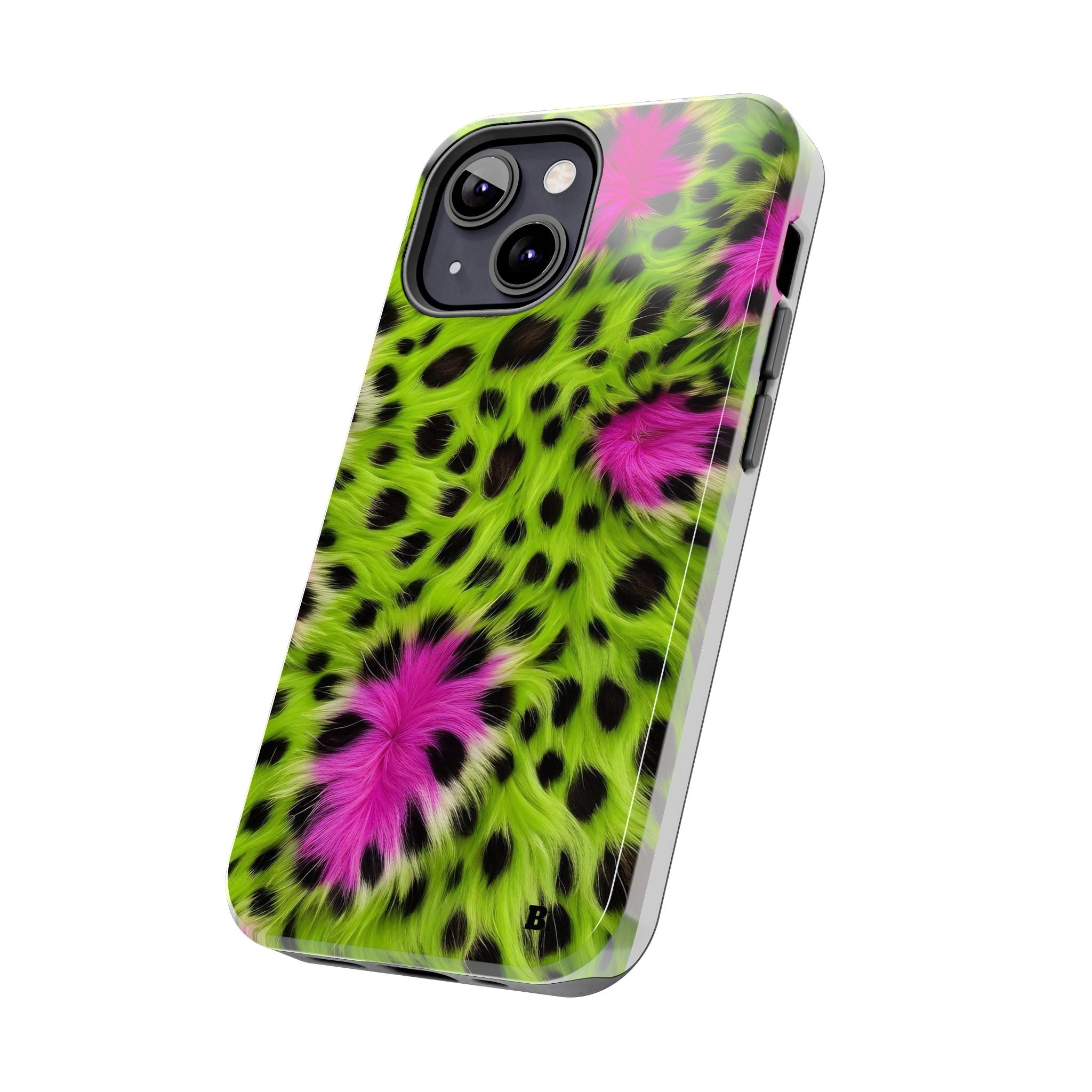 Bold Green & Pink Animal Fur Case