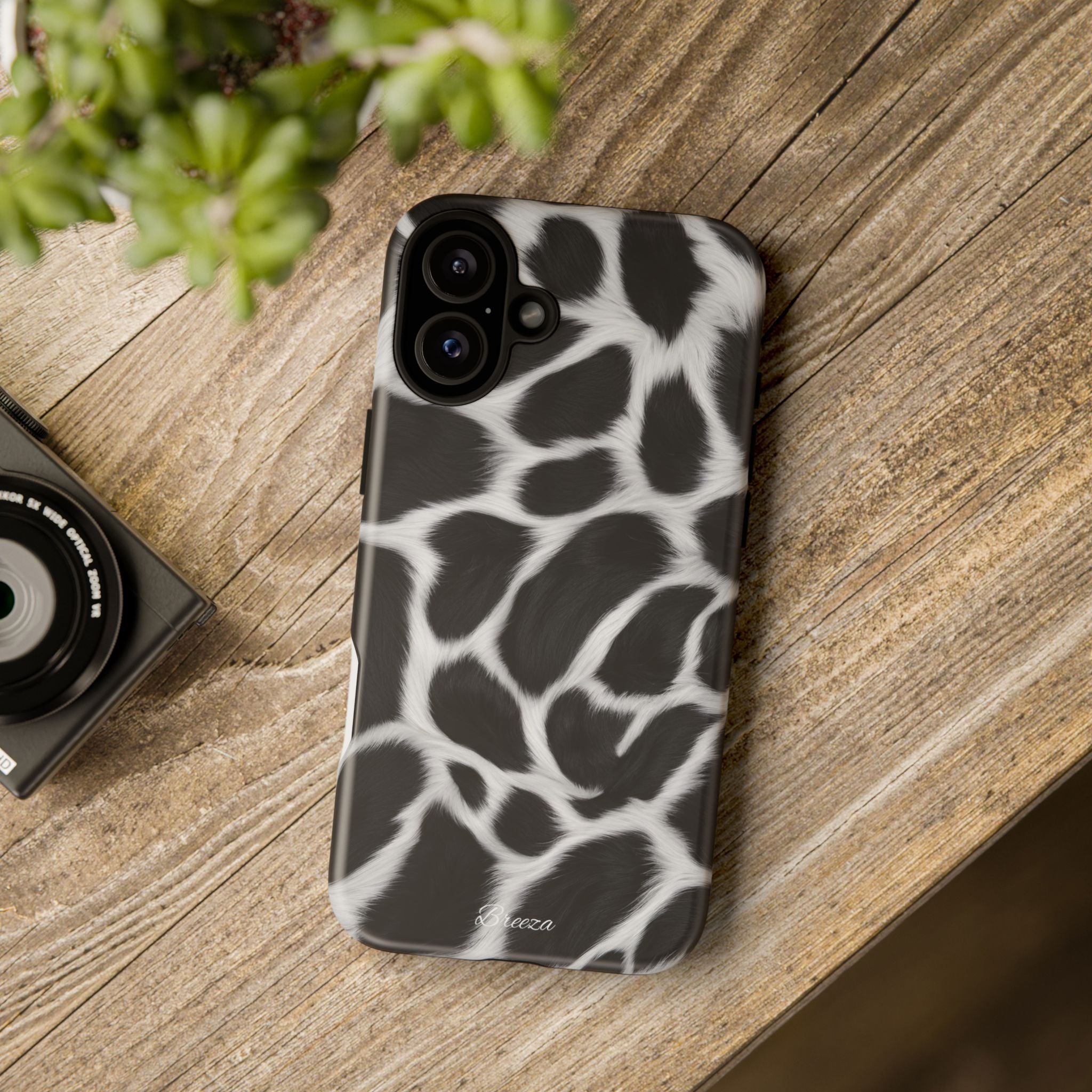 Furry Cow Print Phone Case