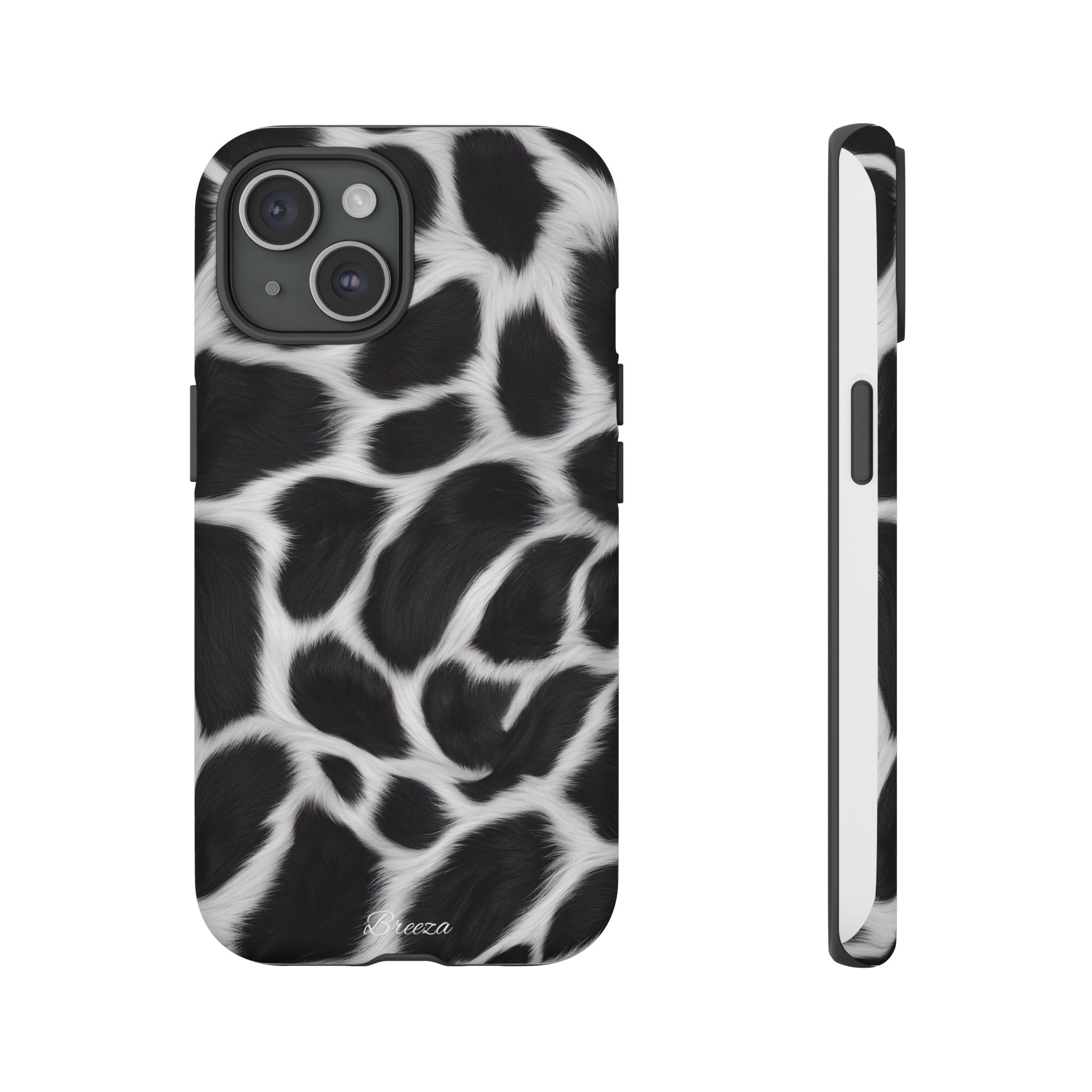 Furry Cow Print Phone Case