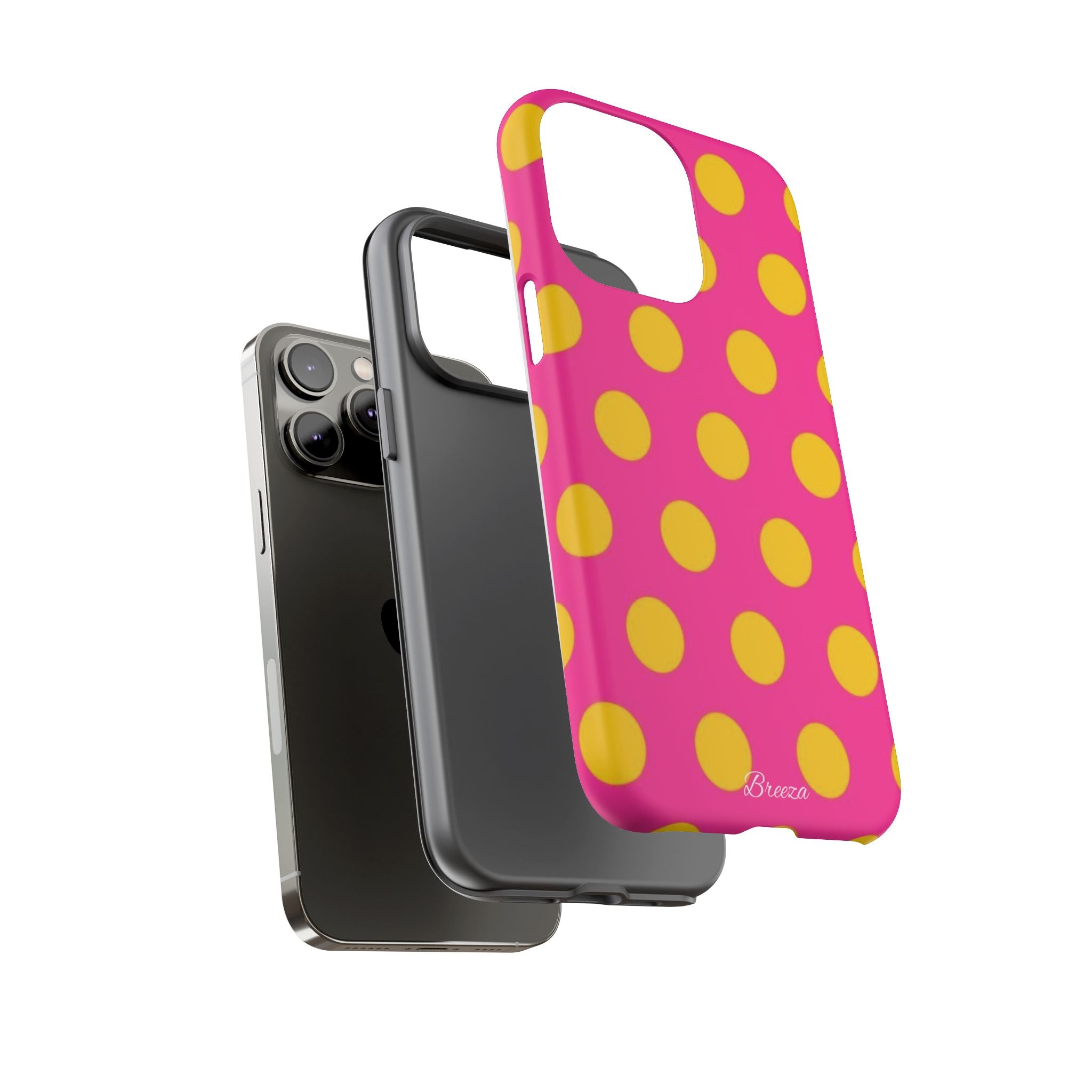 Pink & Yellow Dot Phone Case